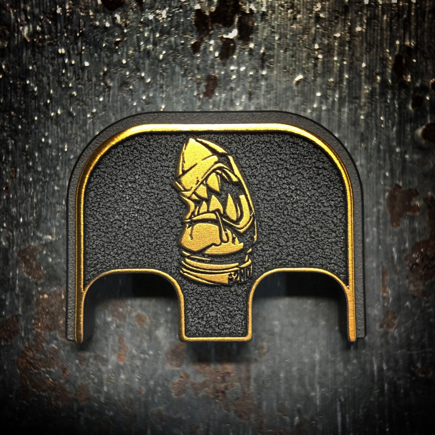 The 2nd Bullet 3D - Titanium - Cerakoted Deep Engraved Gold