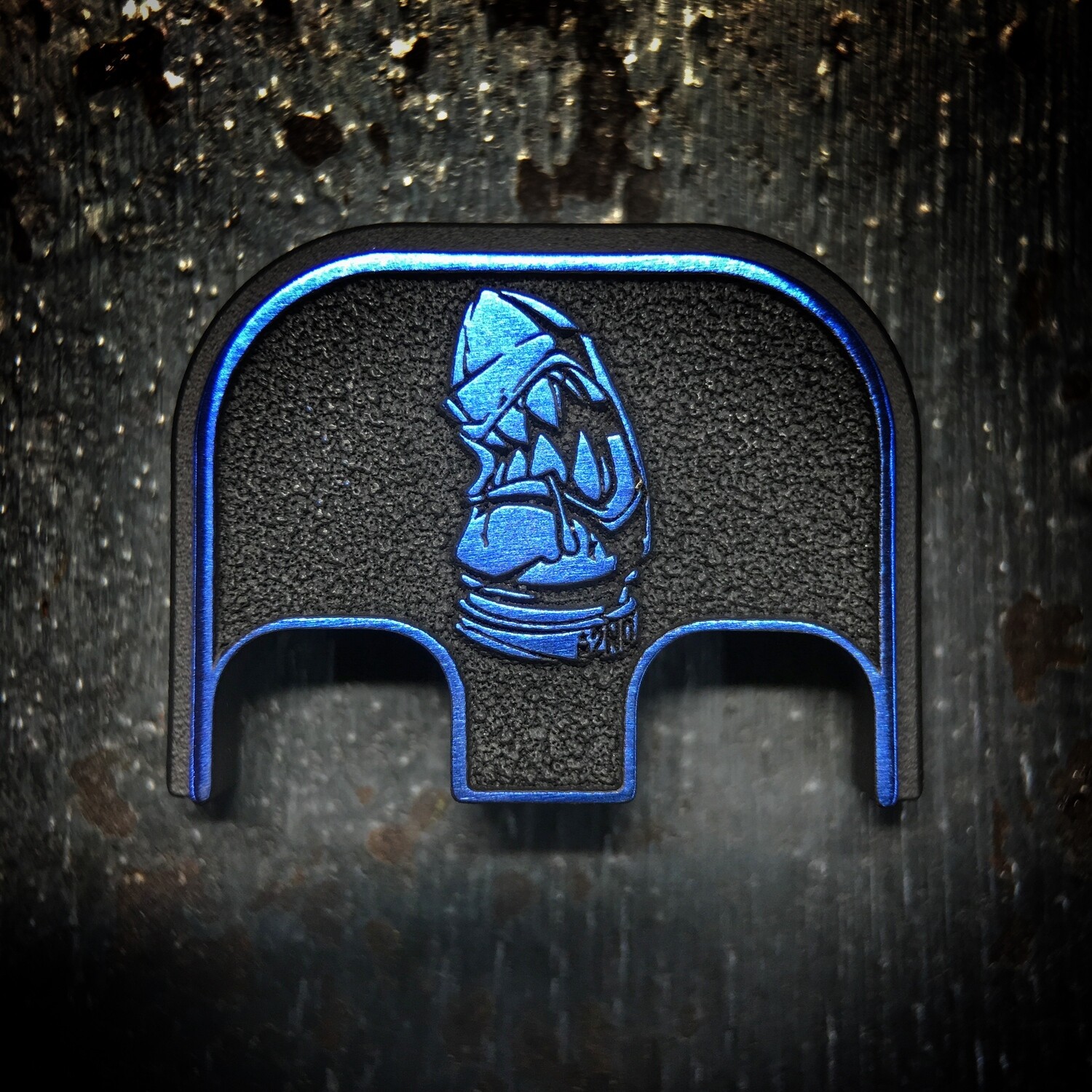 The 2nd Bullet 3D - Titanium - Cerakoted Deep Engraved Blue