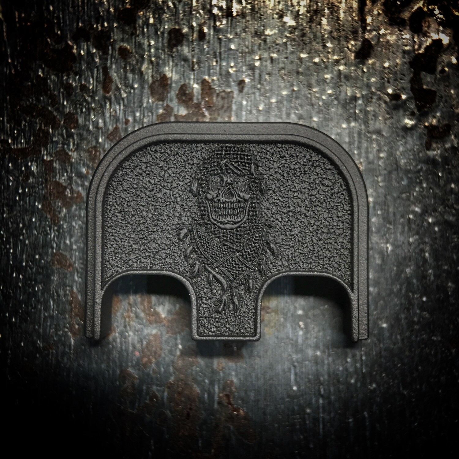 Shemagh Skull 3D - Titanium - Deep Engraved Blackout