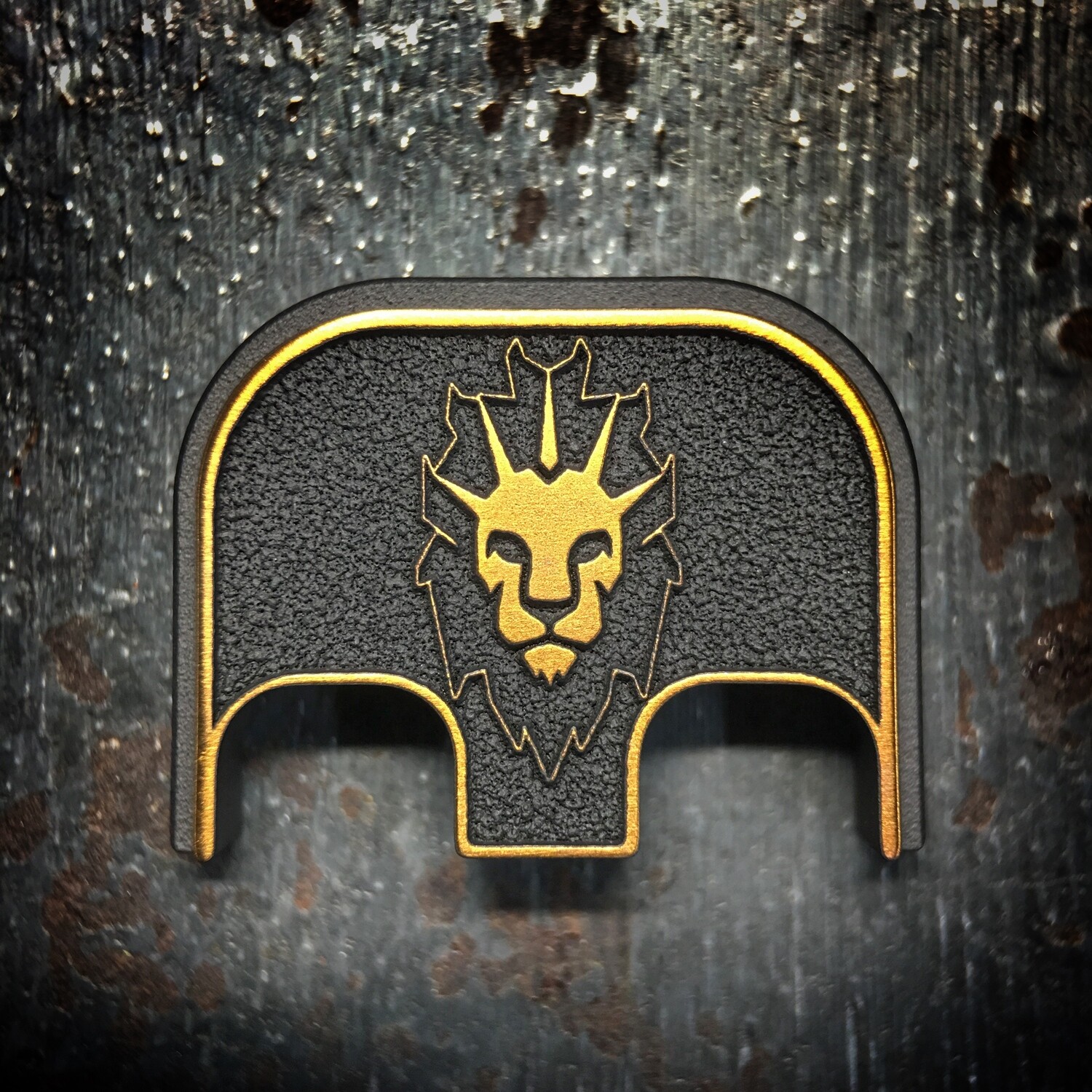 Risen Gunworks 3D - Titanium - Cerakoted Deep Engraved Gold