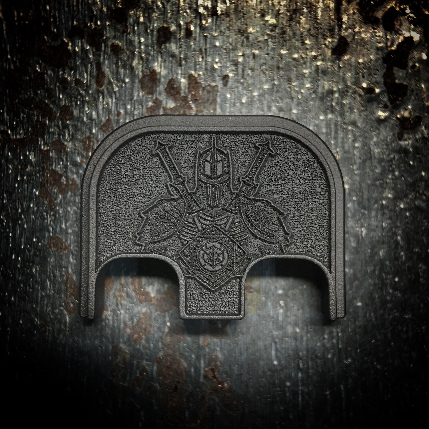 Knight 3D - Titanium - Cerakoted Deep Engraved Blackout