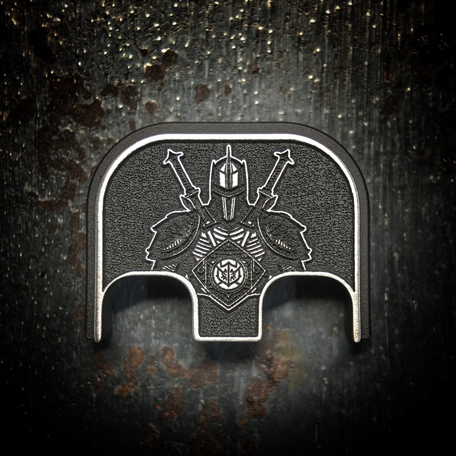 Knight 3D - Titanium - Cerakoted Deep Engraved Brushed