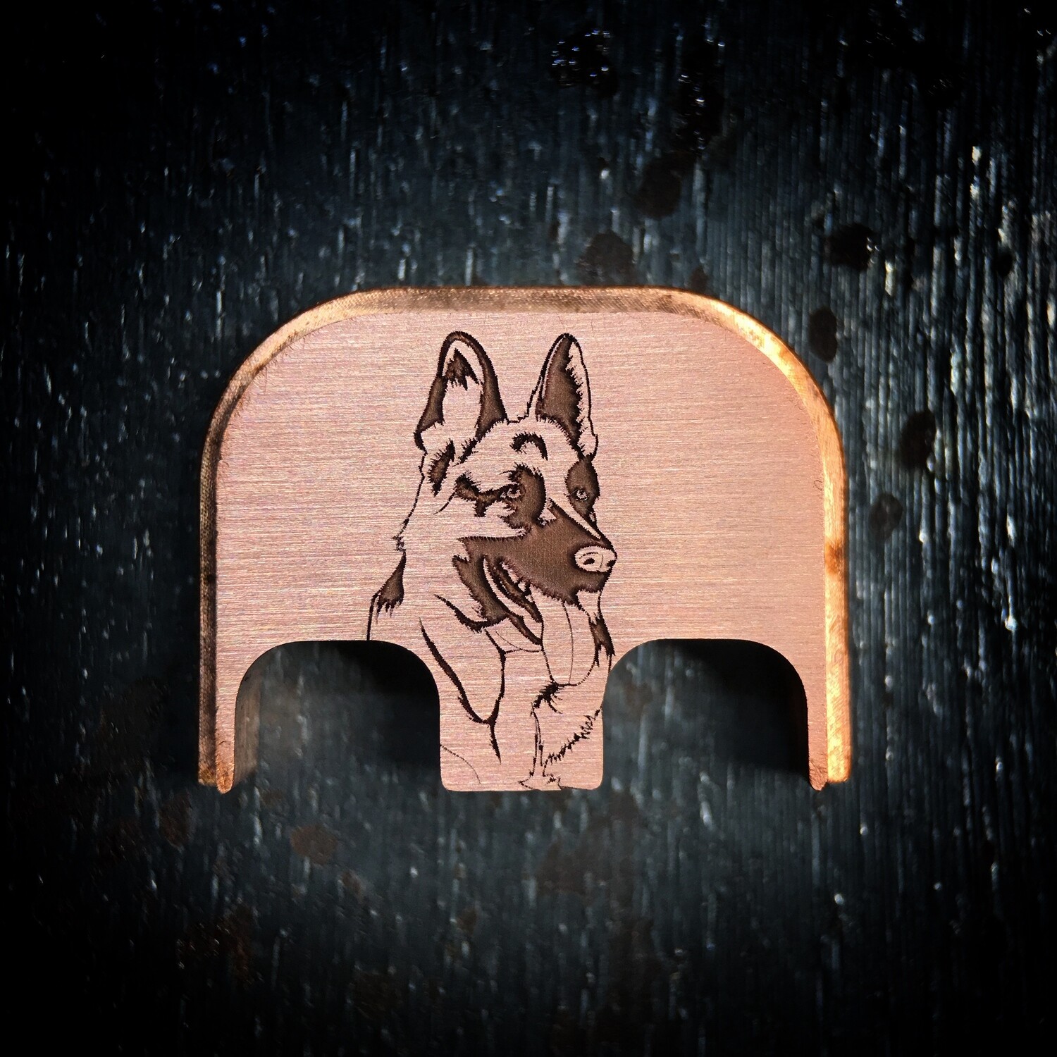 German Shepherd - Copper - Deep Engraved Brushed