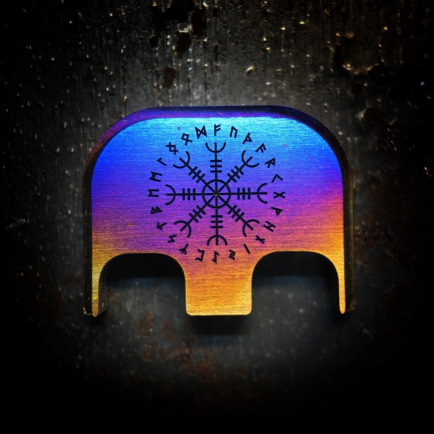 Helm of Awe - Titanium - Deep Engraved Flame Anodized