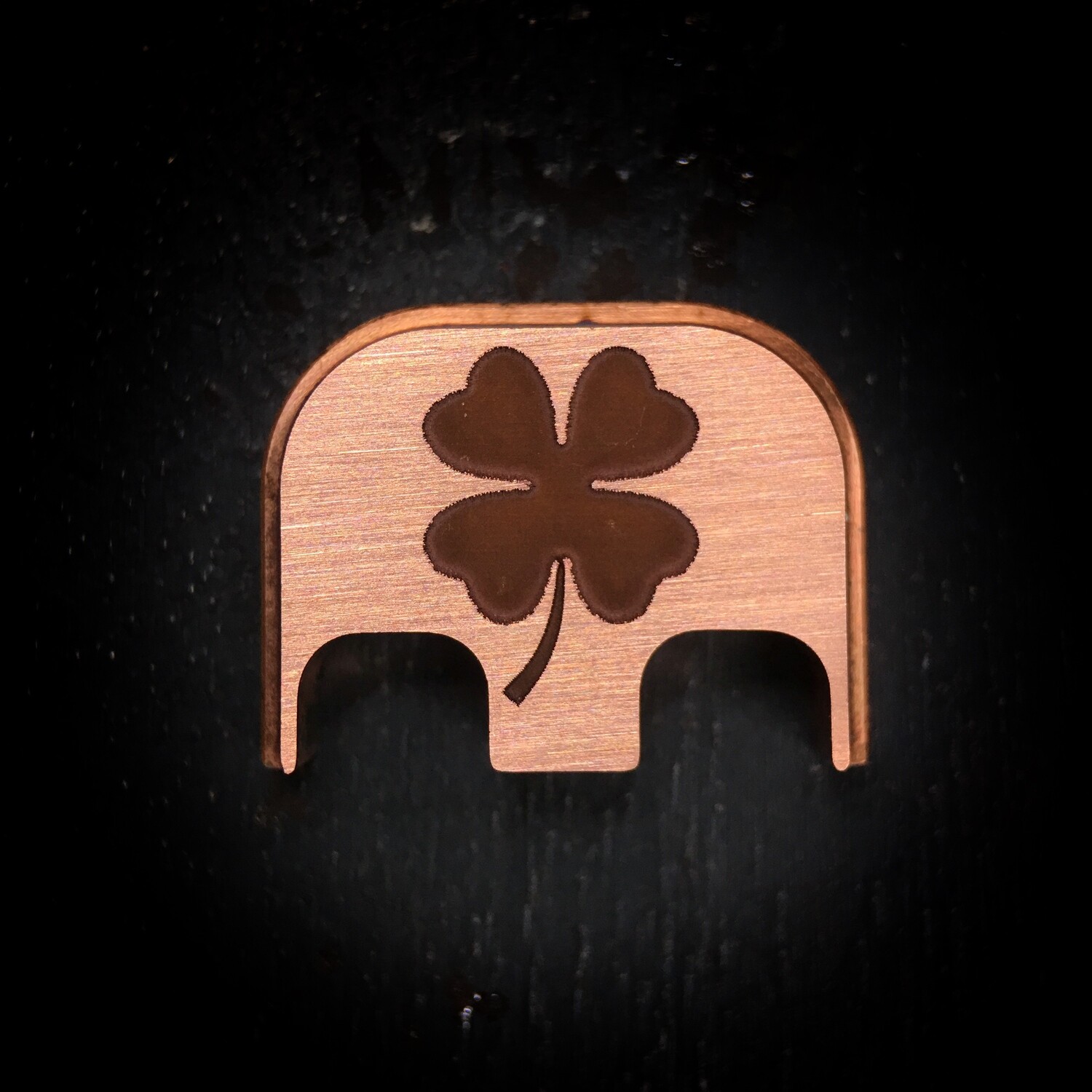 4 Leaf Clover - Copper - Deep Engraved Brushed