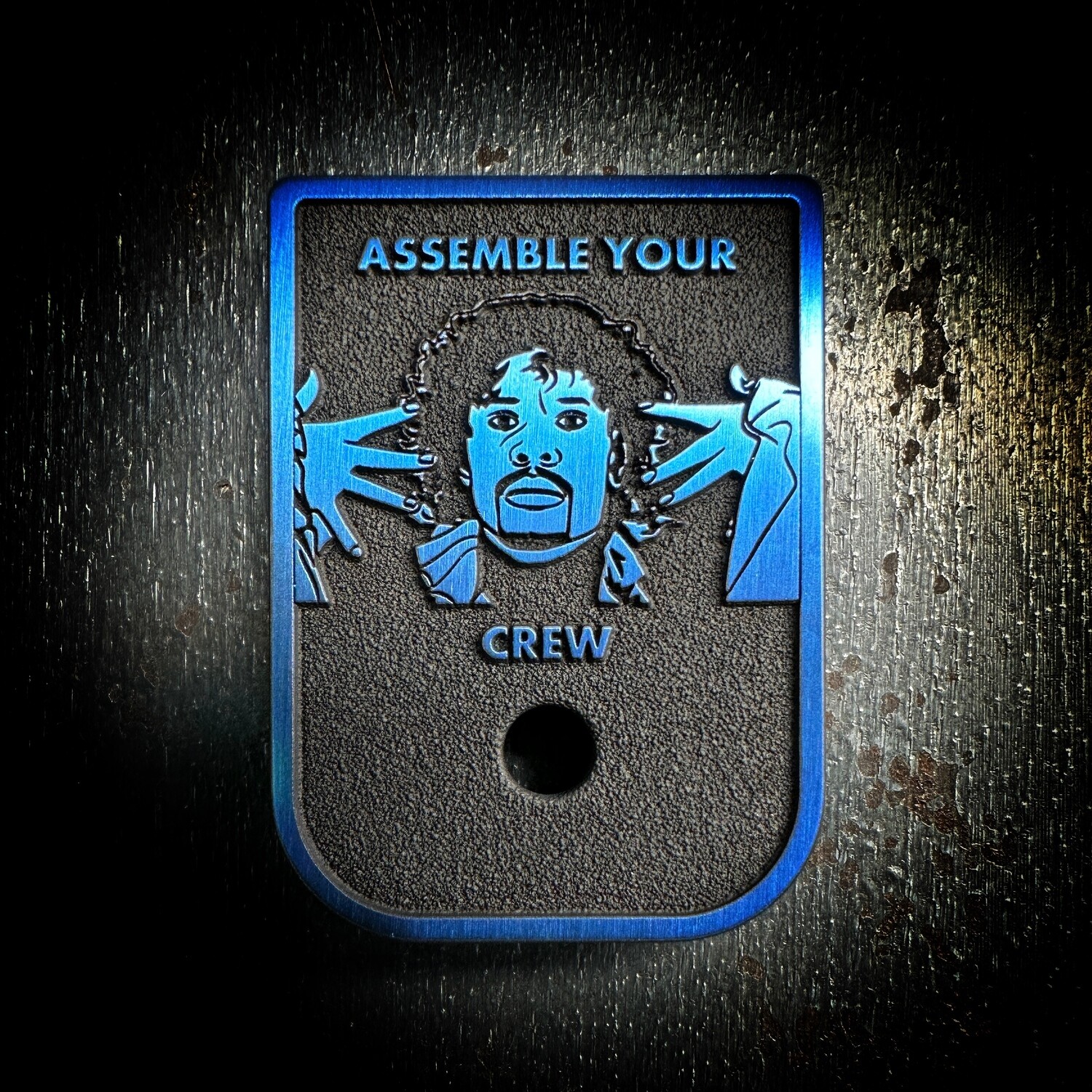 Assemble Your Crew Mag 3D - Titanium - Cerakoted Deep Engraved Blue