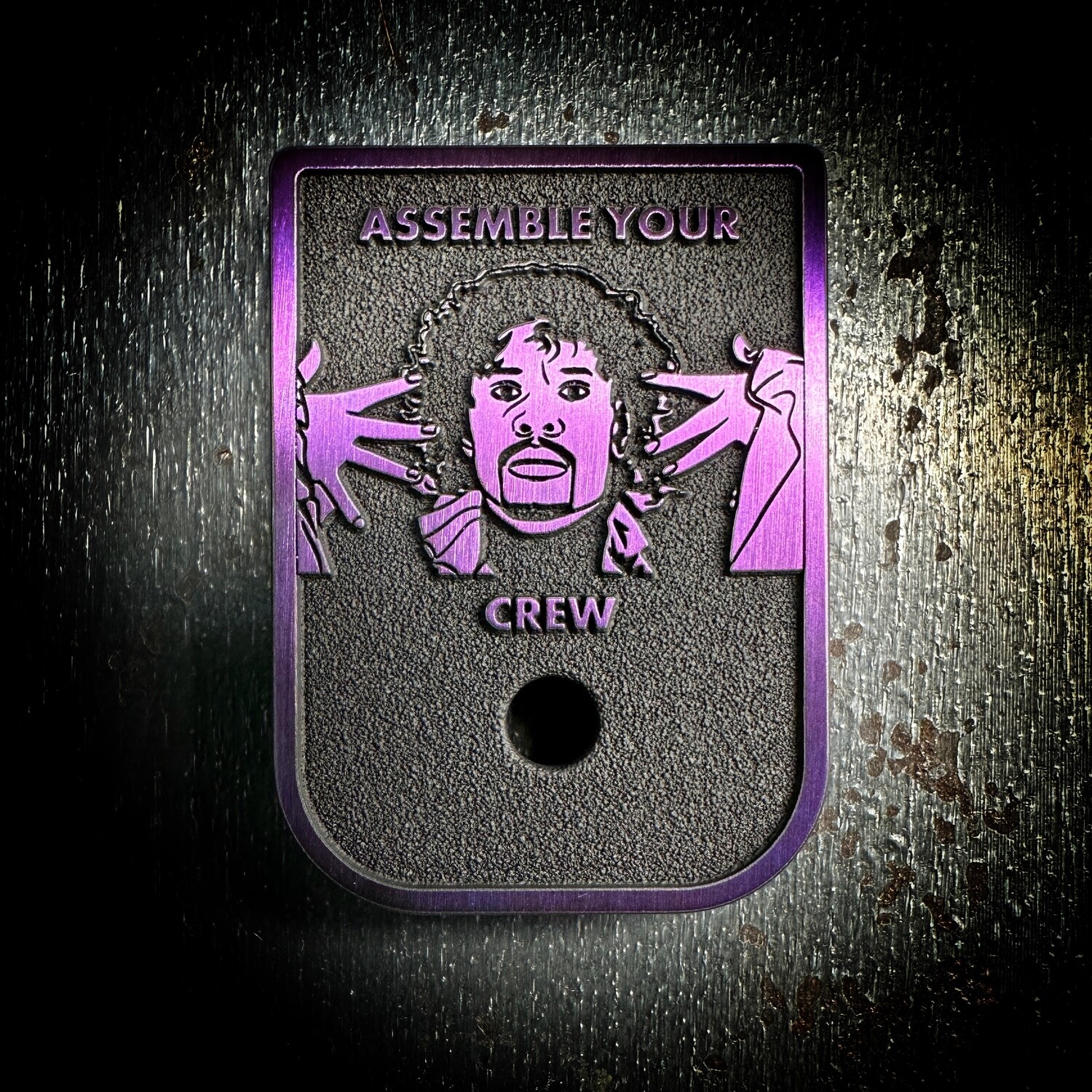 Assemble Your Crew Mag 3D - Titanium - Cerakoted Deep Engraved Purple