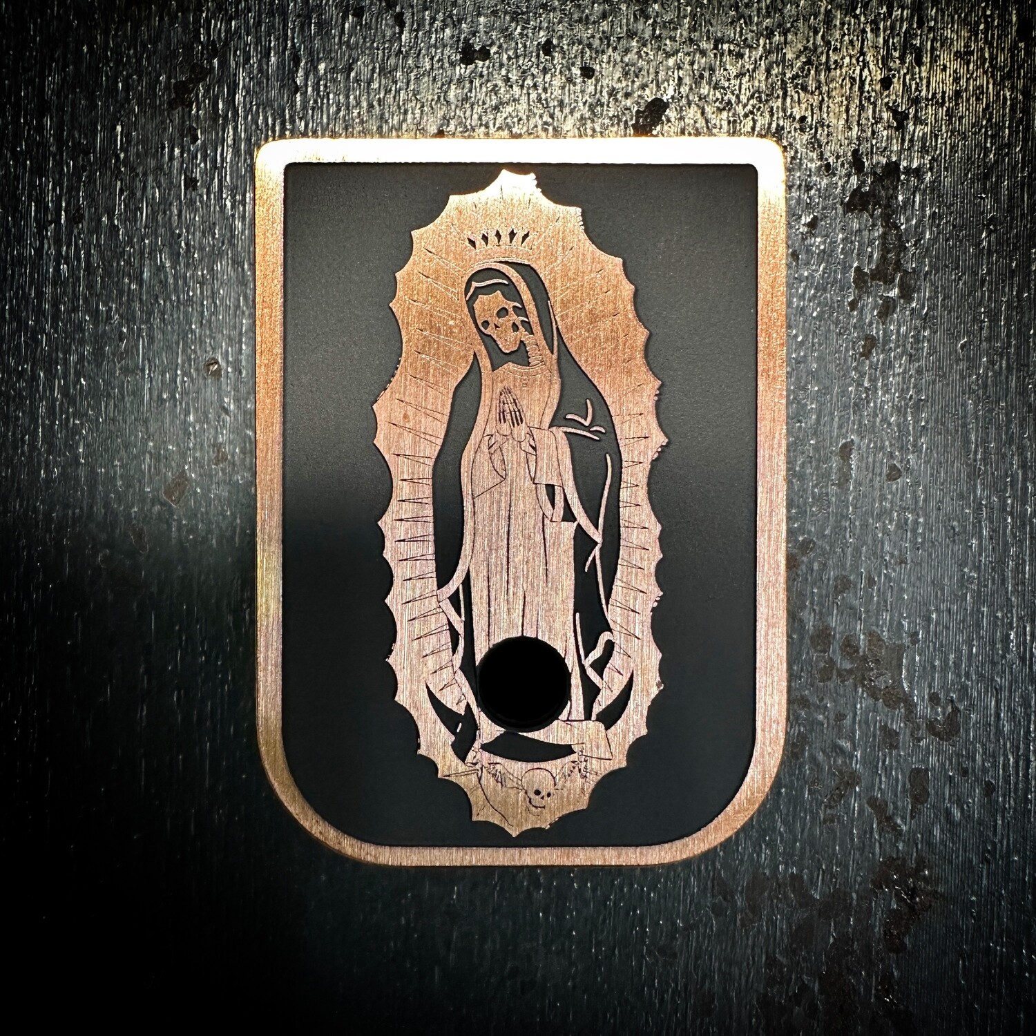 Santa Muerte Virgin Mary Mag 3D - Copper - Cerakoted Deep Engraved Brushed