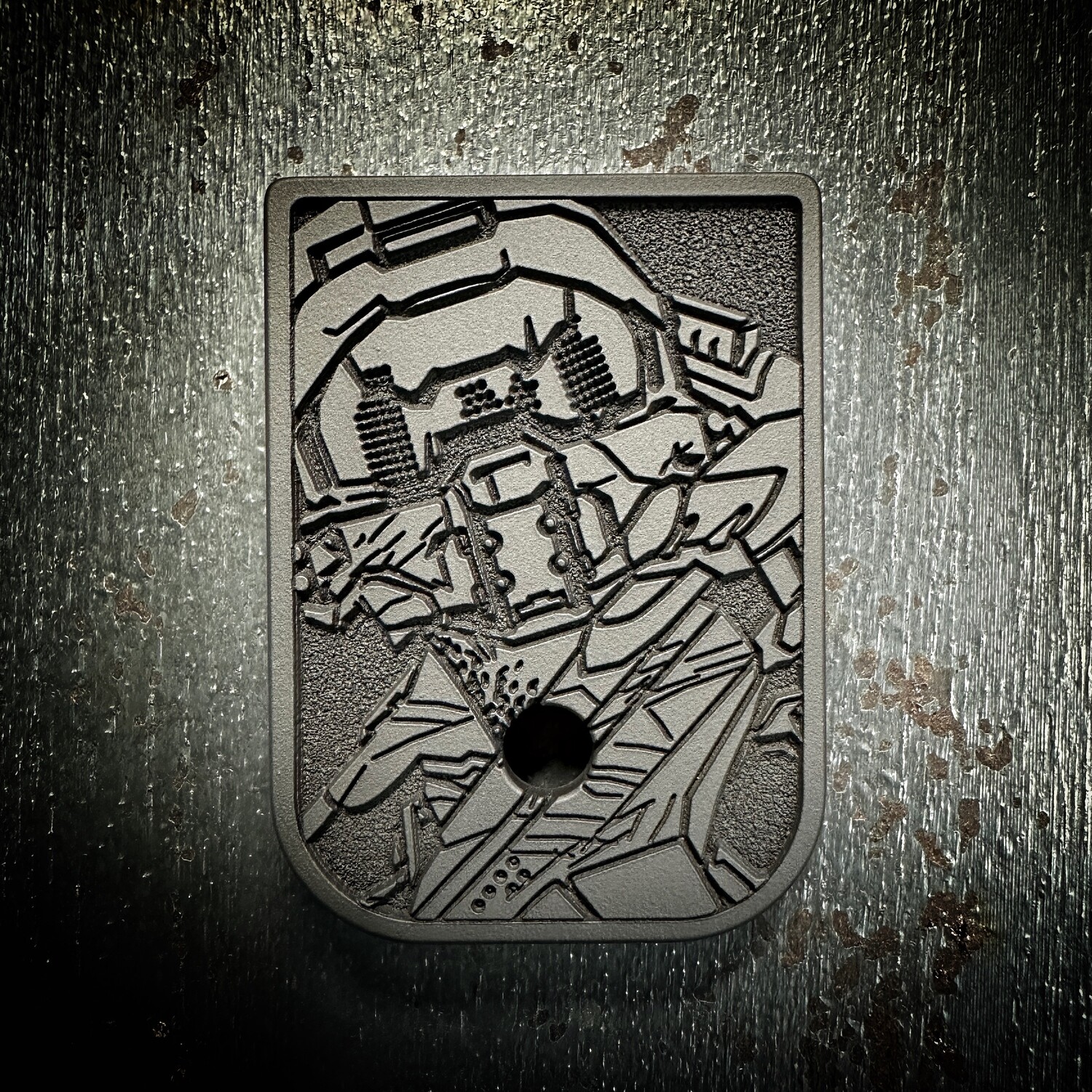 Master Chief Halo Mag 3D - Titanium - Cerakoted Deep Engraved Blackout