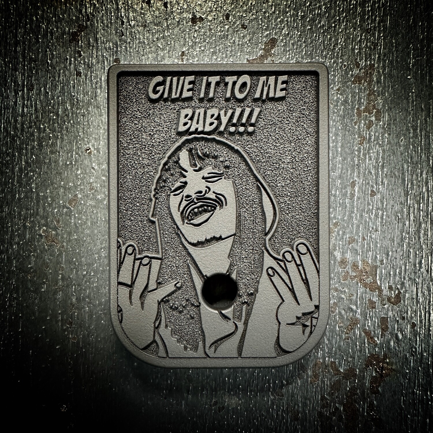 Give It To Me Baby Mag 3D - Titanium - Cerakoted Deep Engraved Blackout