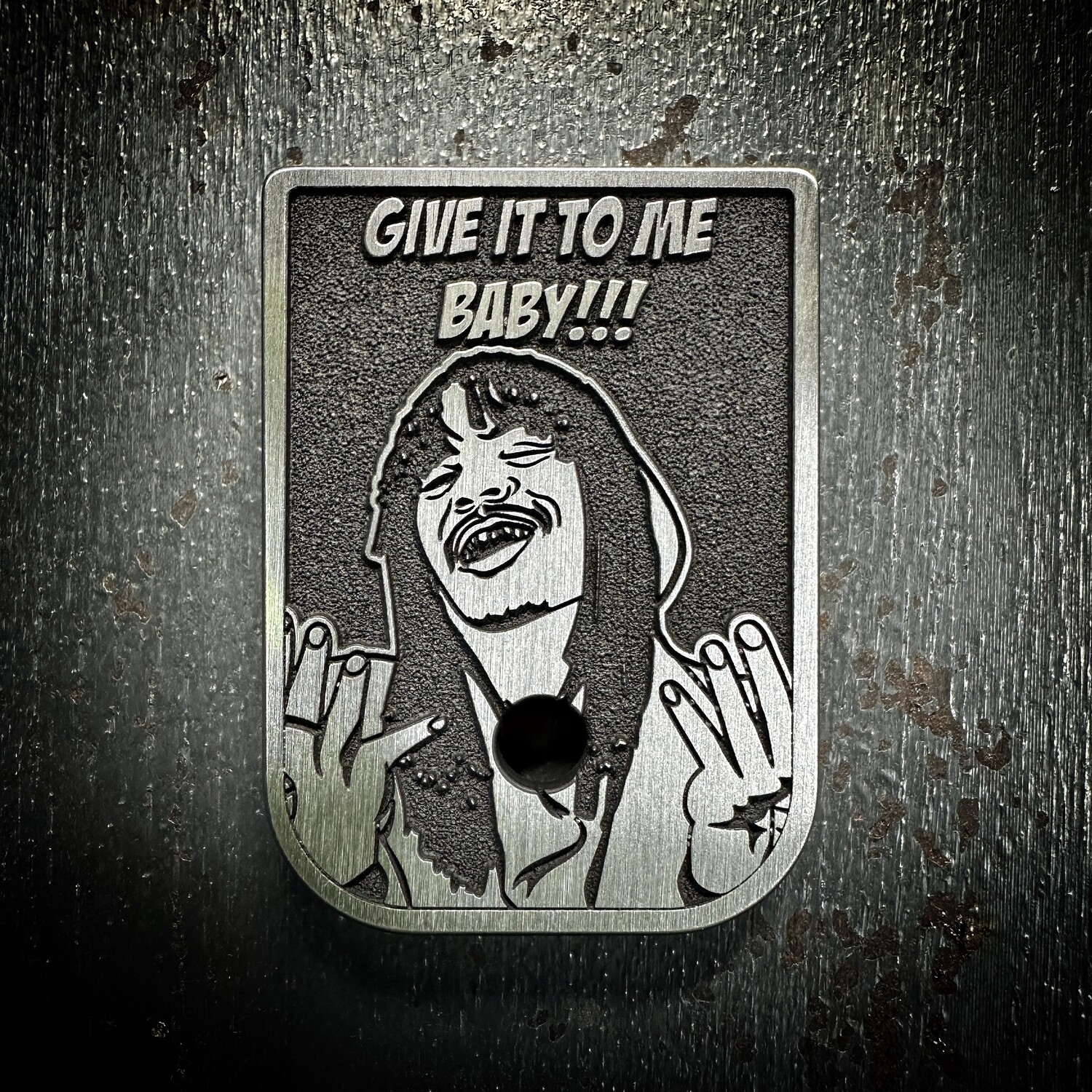 Give It To Me Baby Mag 3D - Titanium - Cerakoted Deep Engraved Brushed