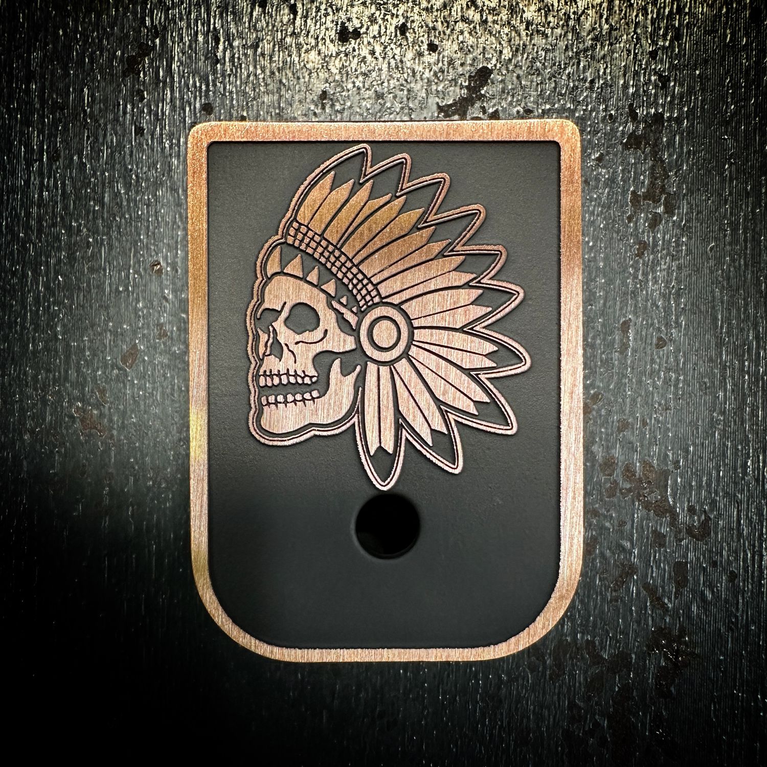 Nicholl Knives Mag 3D - Copper - Cerakoted Deep Engraved Brushed