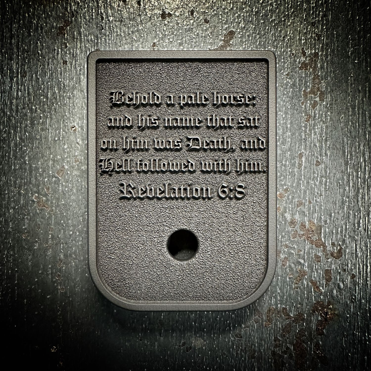 Revelation 6:8 Mag 3D- Titanium - Deep Engraved Blackout