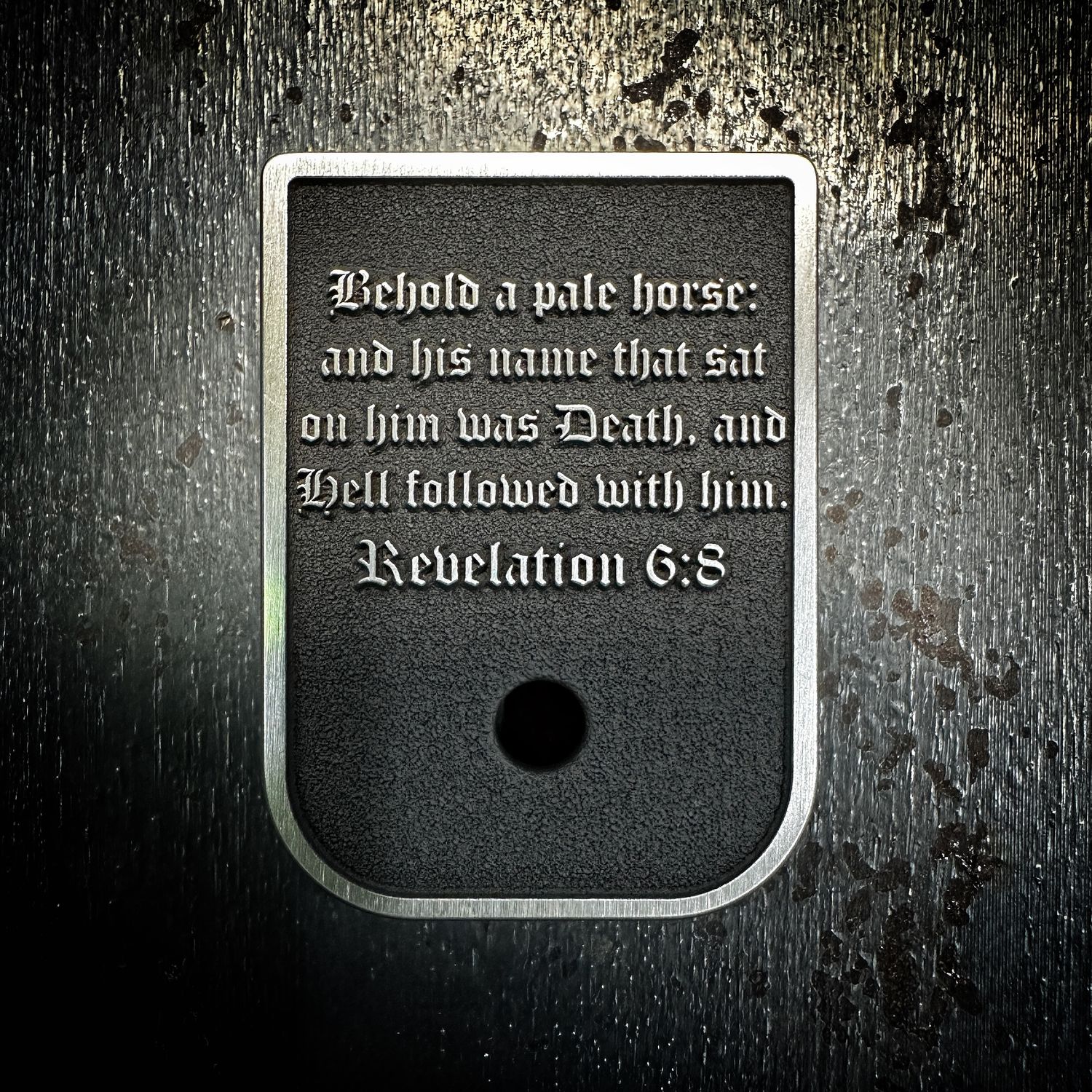 Revelation 6:8 Mag 3D - Titanium - Cerakoted Deep Engraved Brushed