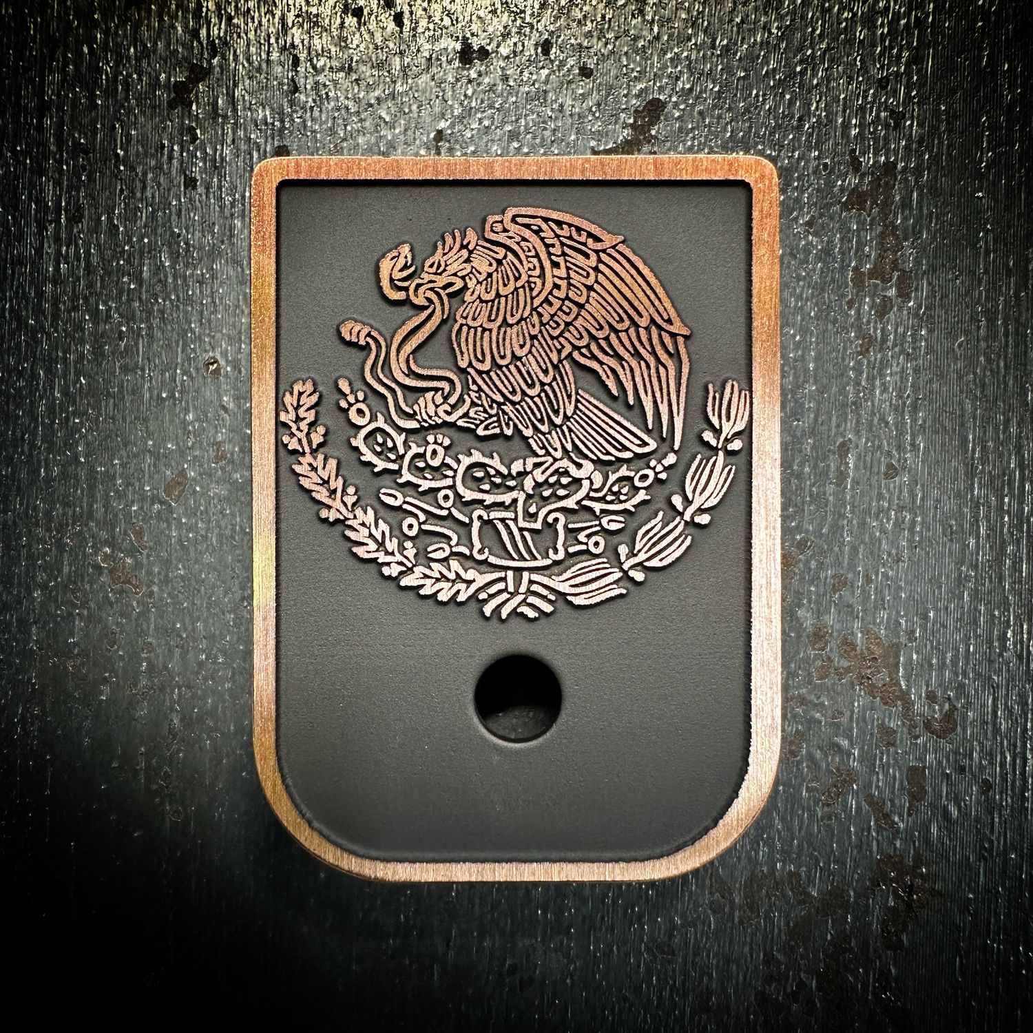 Mexican Eagle Mag 3D - Copper - Cerakoted Deep Engraved Brushed