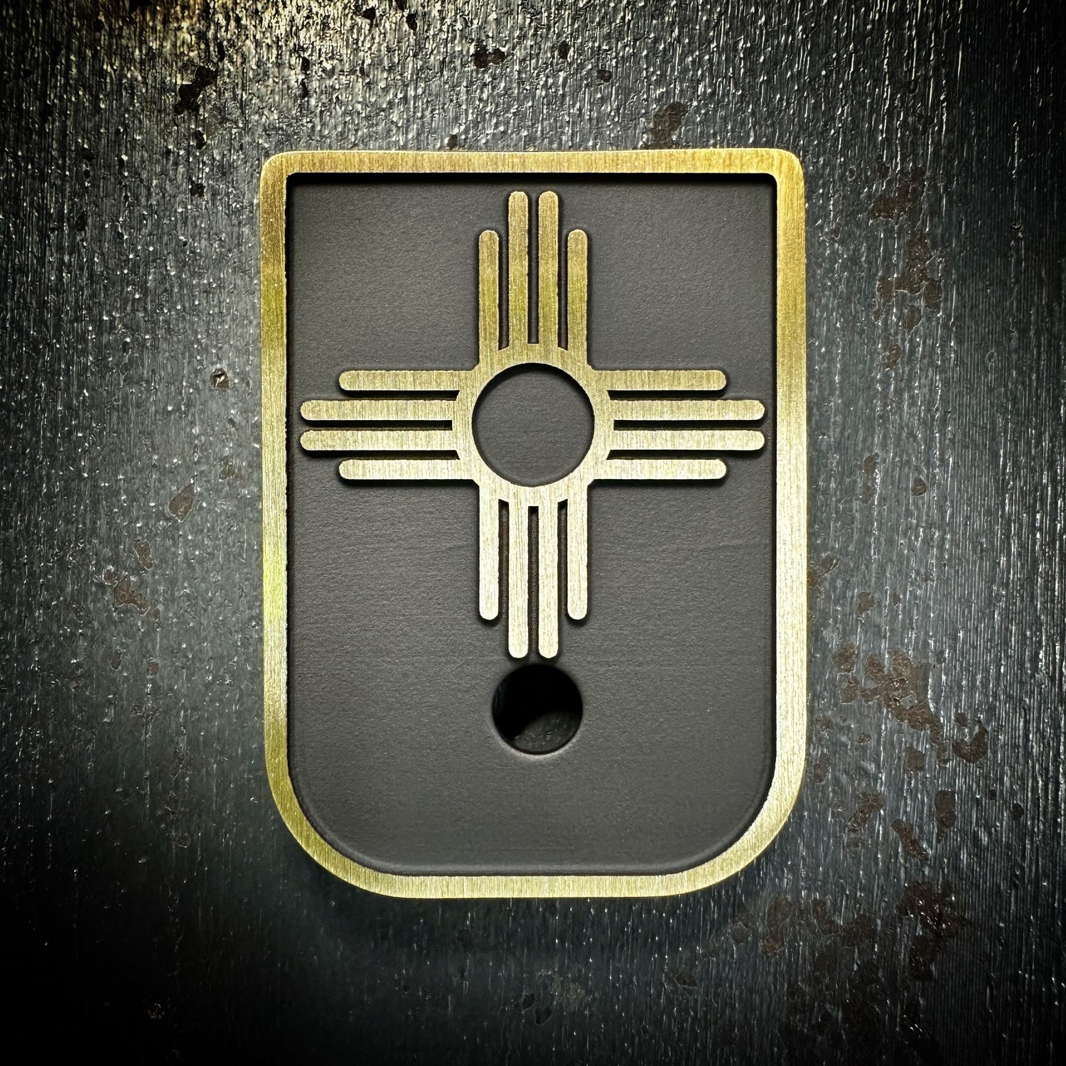 New Mexico Mag 3D - Brass - Cerakoted Deep Engraved Brushed