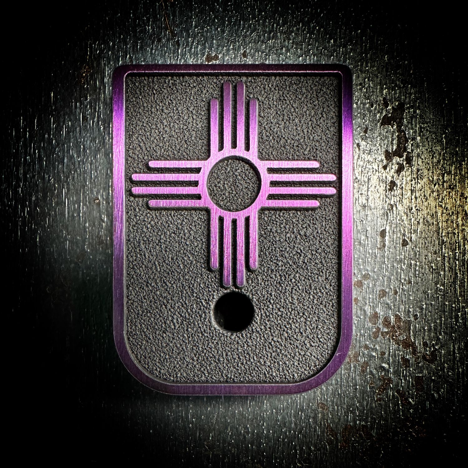 New Mexico Mag 3D - Titanium - Cerakoted Deep Engraved Purple
