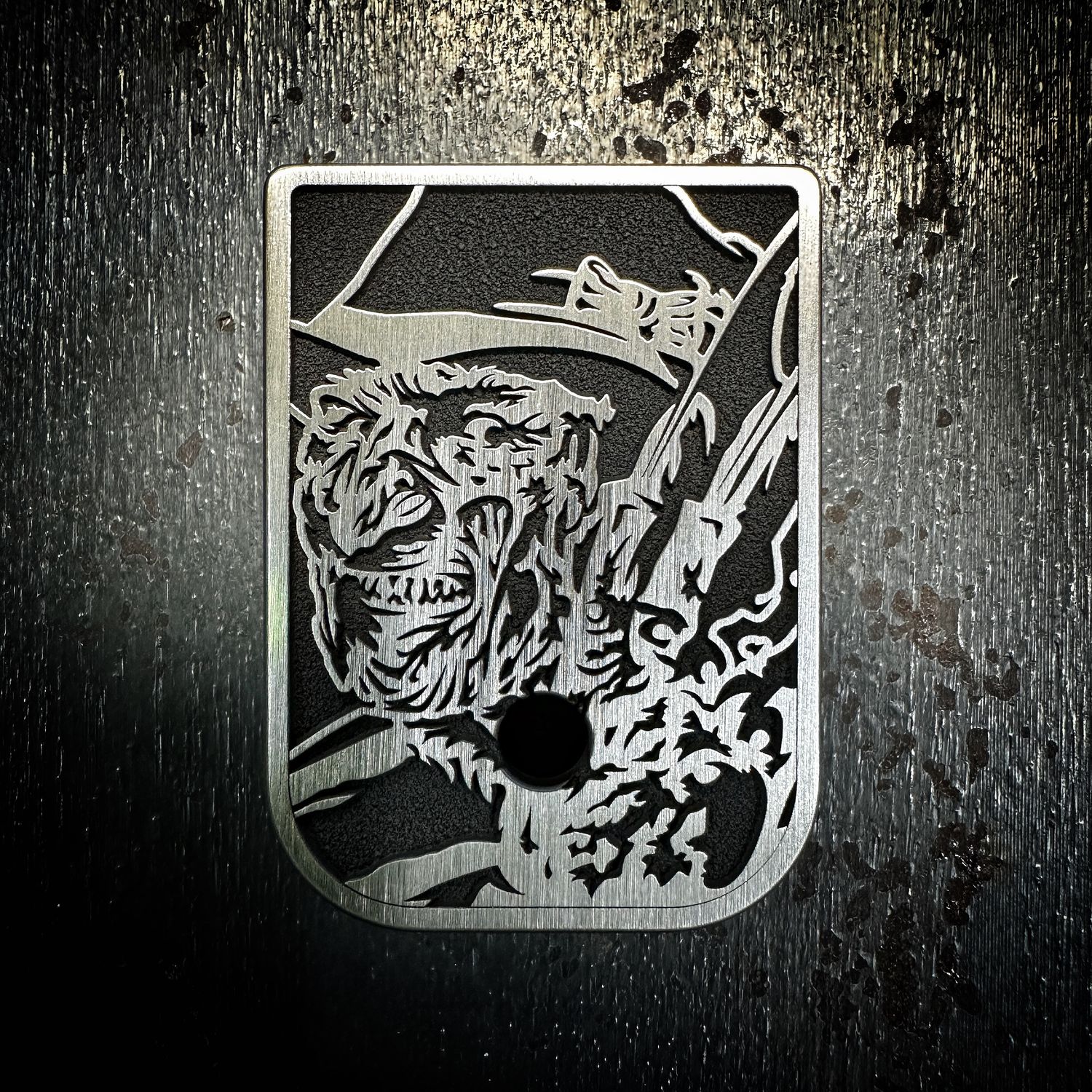 Freddy Mag 3D - Titanium - Cerakoted Deep Engraved Brushed
