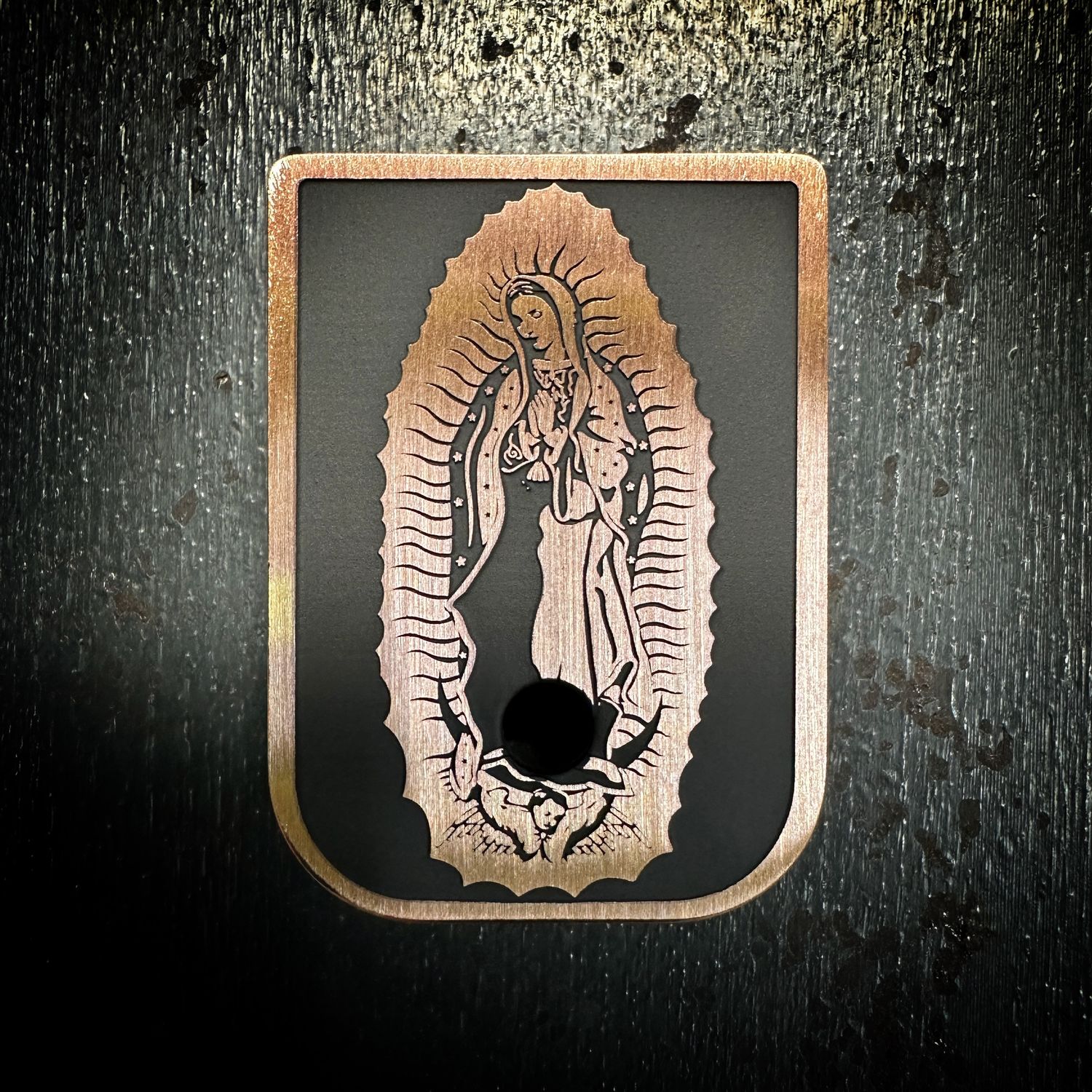 Virgin Mary Mag 3D - Copper - Cerakoted Deep Engraved Brushed