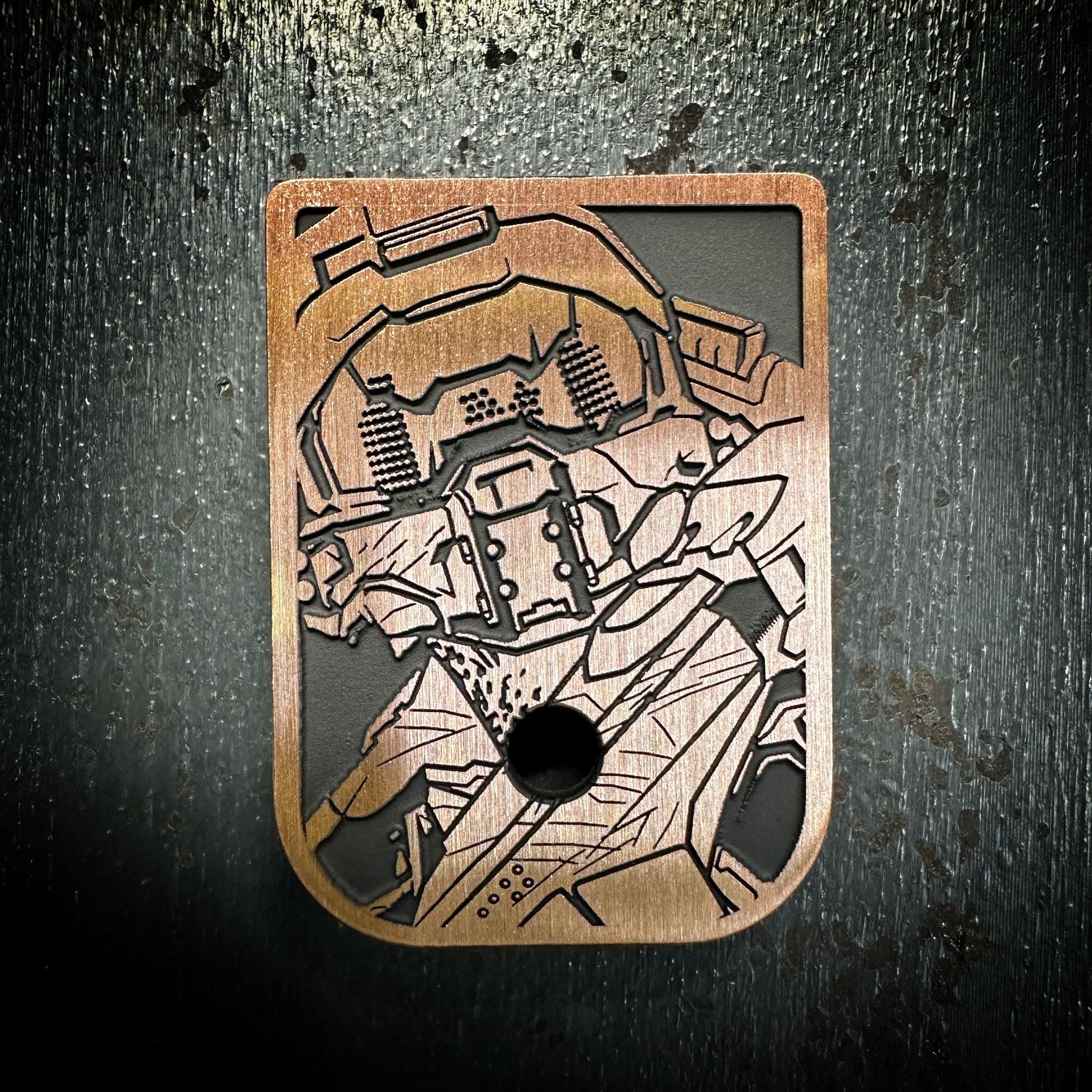 Master Chief Halo Mag 3D - Copper - Cerakoted Deep Engraved Brushed
