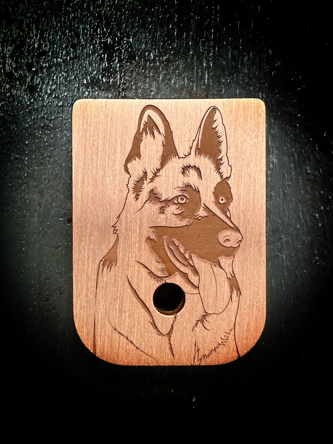 German Shepherd Mag - Copper - Deep Engraved Brushed