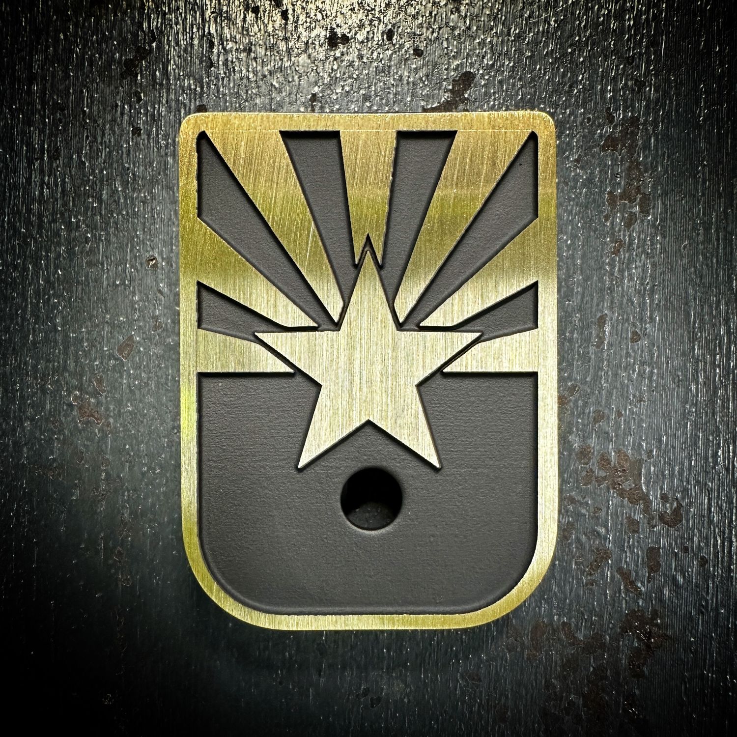 Arizona Flag Mag 3D - Brass - Cerakoted Deep Engraved Brushed