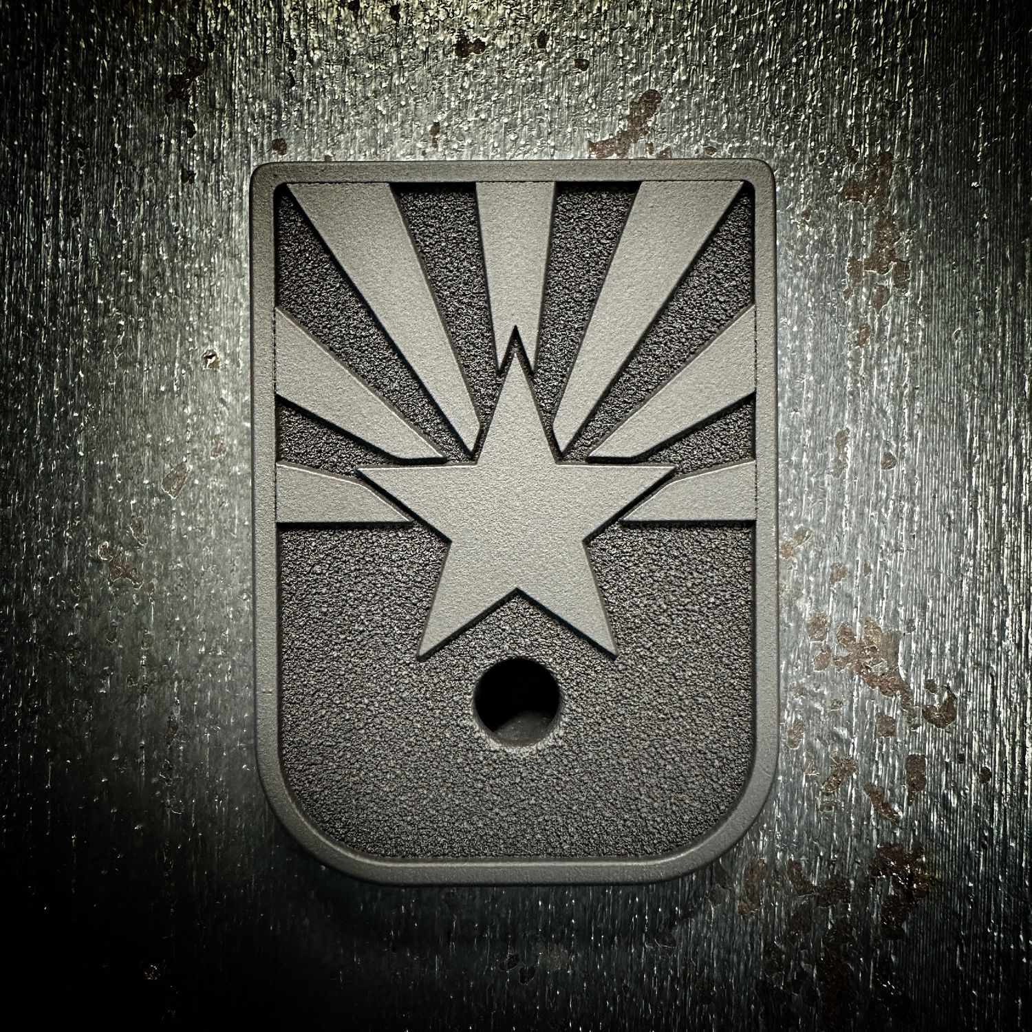 Arizona Flag Mag 3D - Titanium - Cerakoted Deep Engraved Blackout