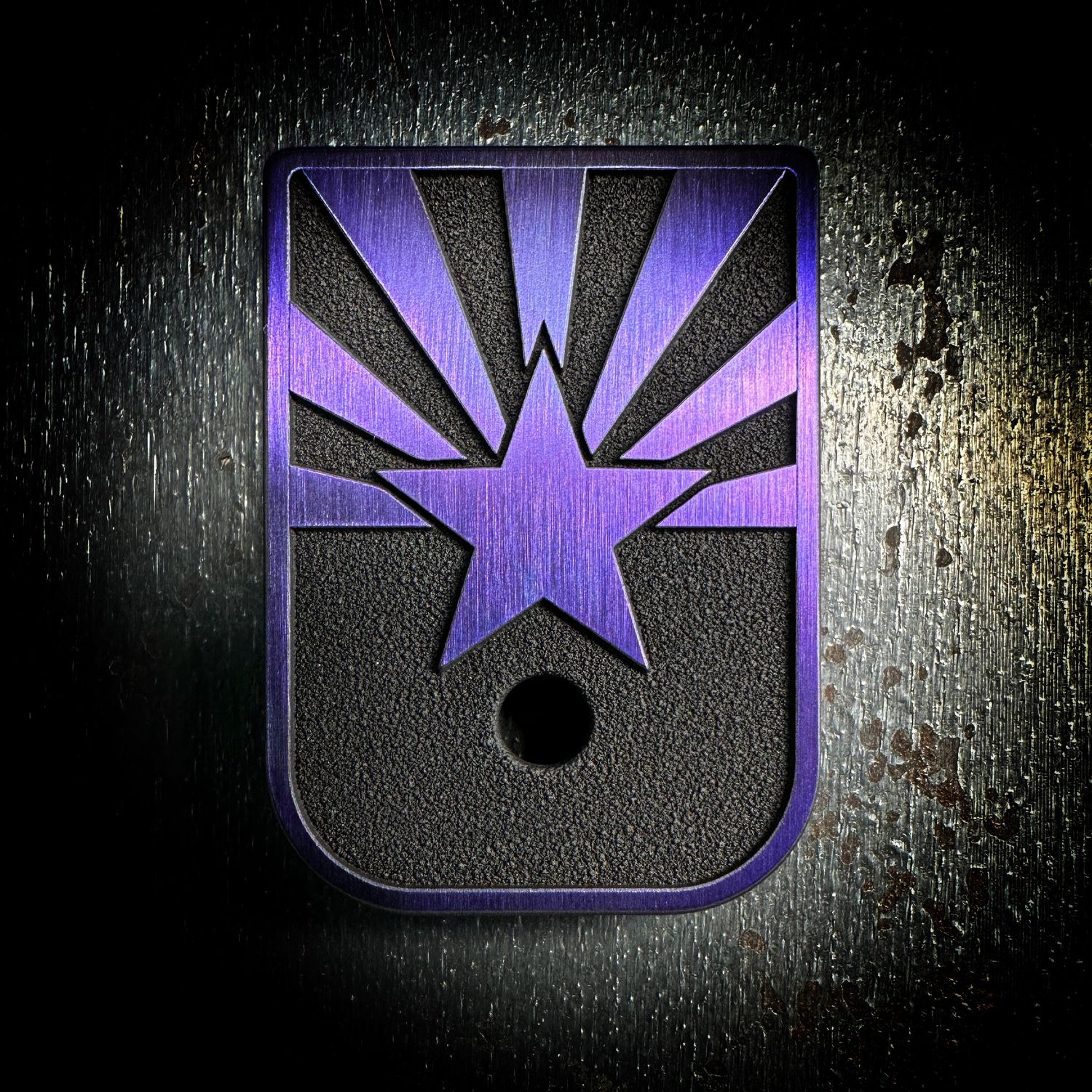 Arizona Flag Mag 3D - Titanium - Cerakoted Deep Engraved Purple