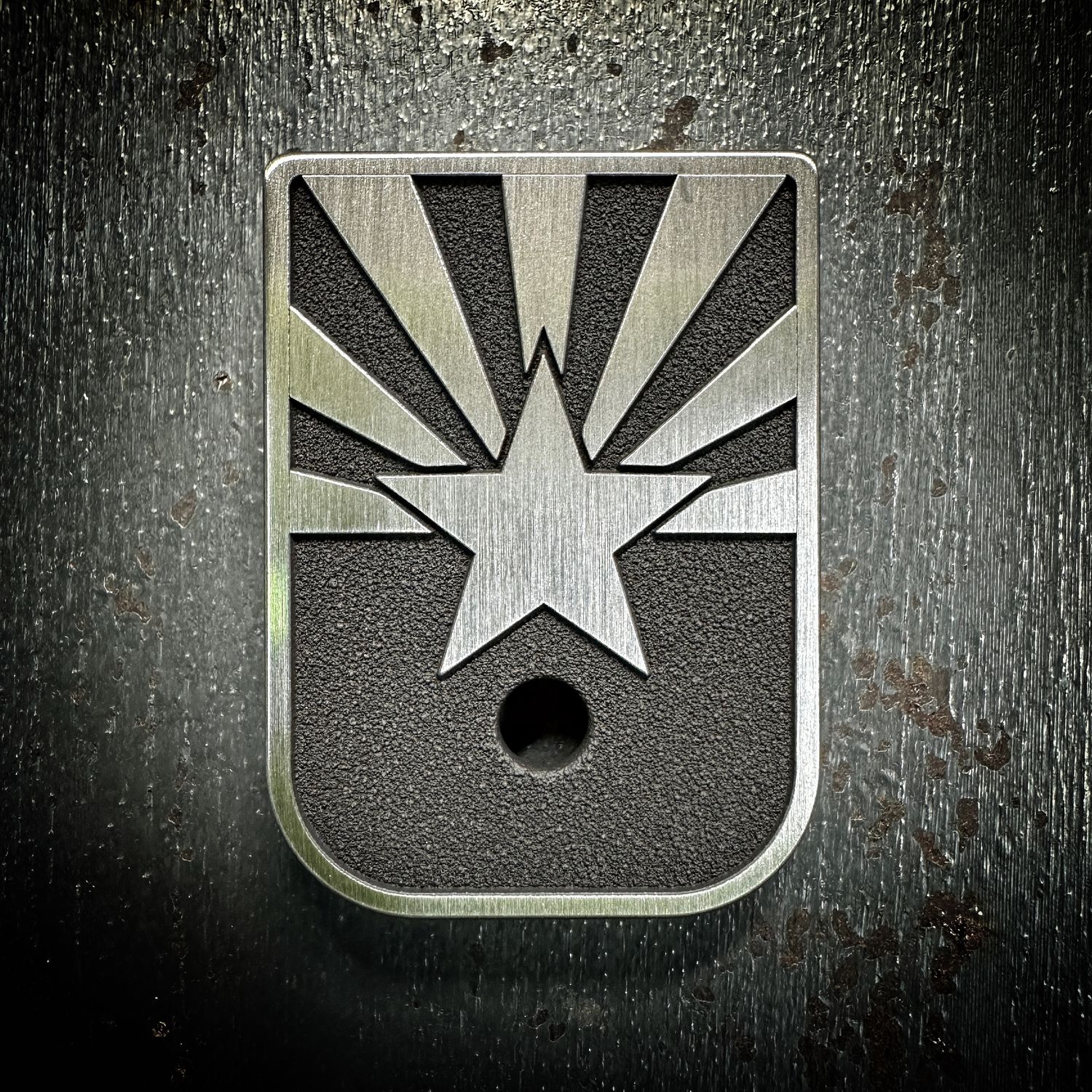 Arizona Flag Mag 3D - Titanium - Cerakoted Deep Engraved Brushed