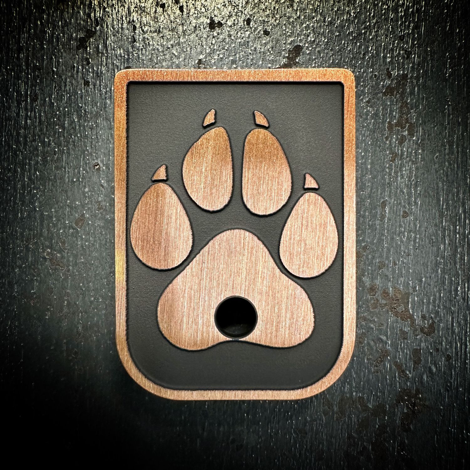 Dog Paw Mag 3D - Copper - Cerakoted Deep Engraved Brushed