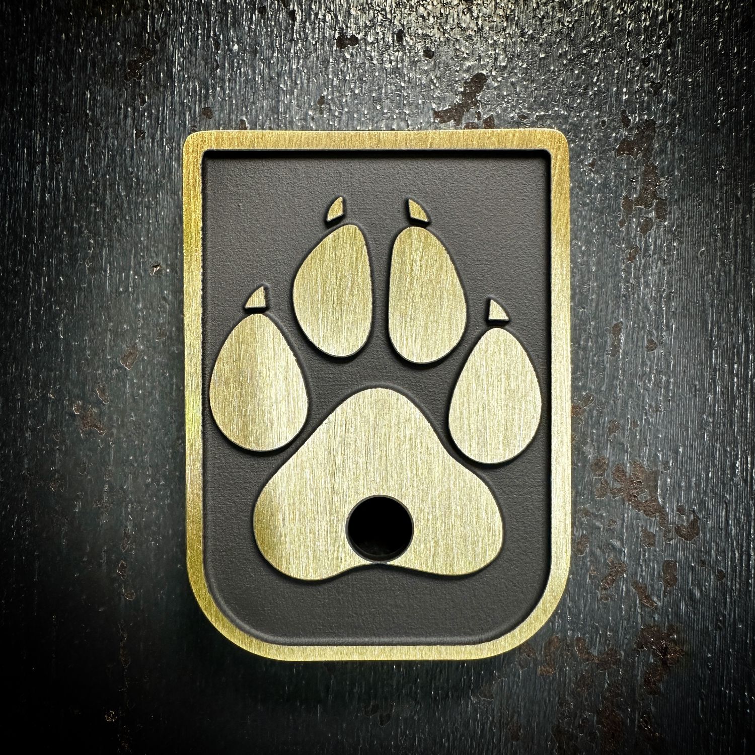 Dog Paw Mag 3D - Brass - Cerakoted Deep Engraved Brushed