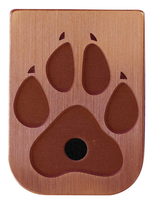 Dog Paw Mag - Copper - Deep Engraved Brushed