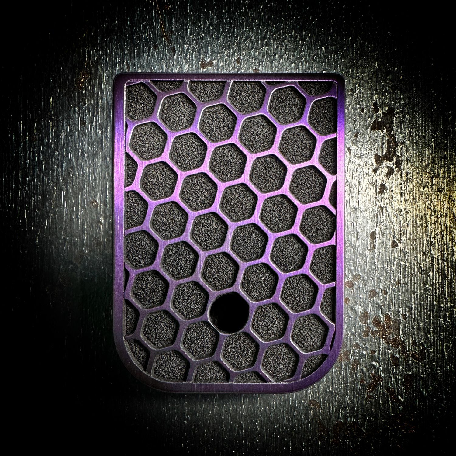 Honeycomb Mag 3D - Titanium - Cerakoted Deep Engraved Purple