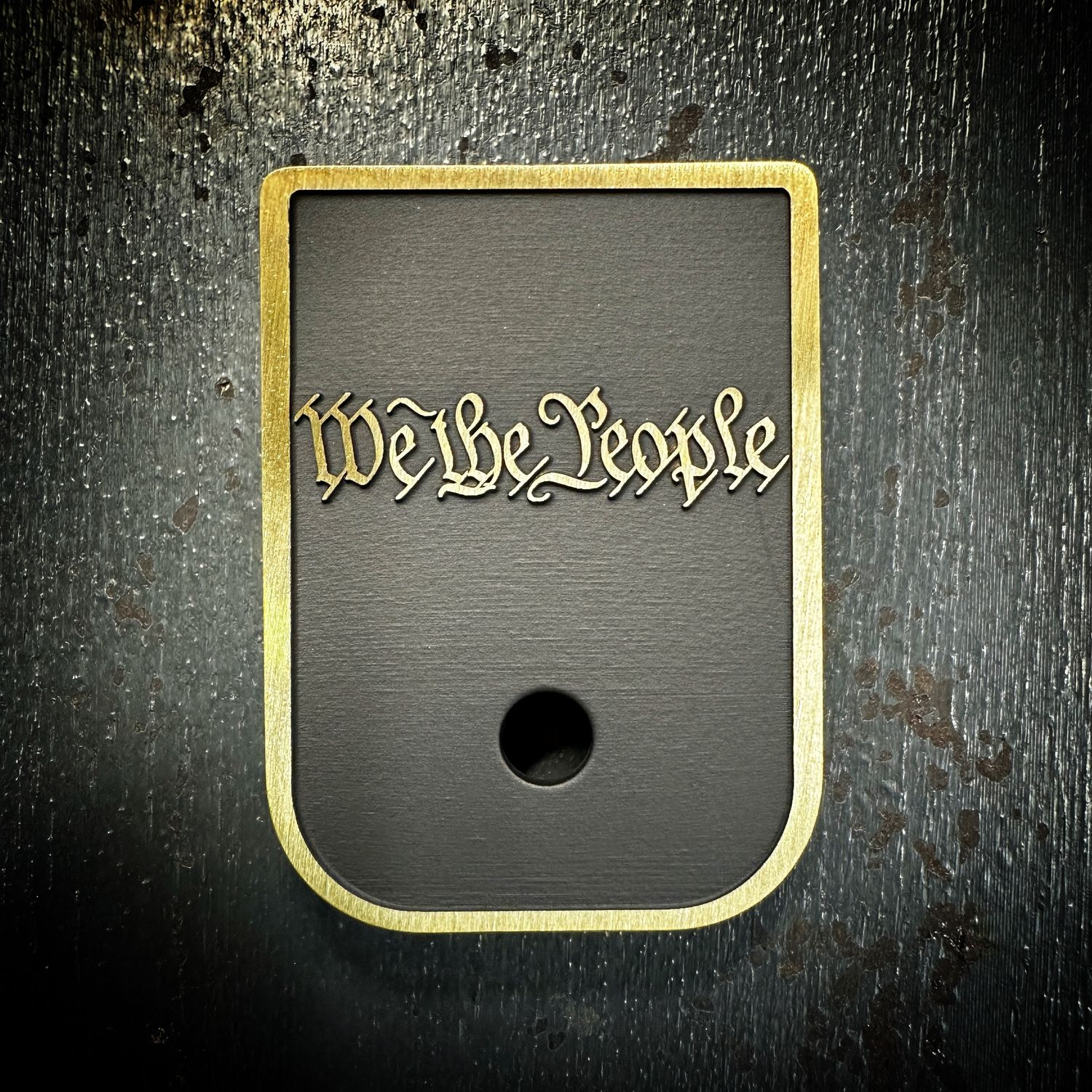 We The People Mag 3D - Brass - Cerakoted Deep Engraved Brushed
