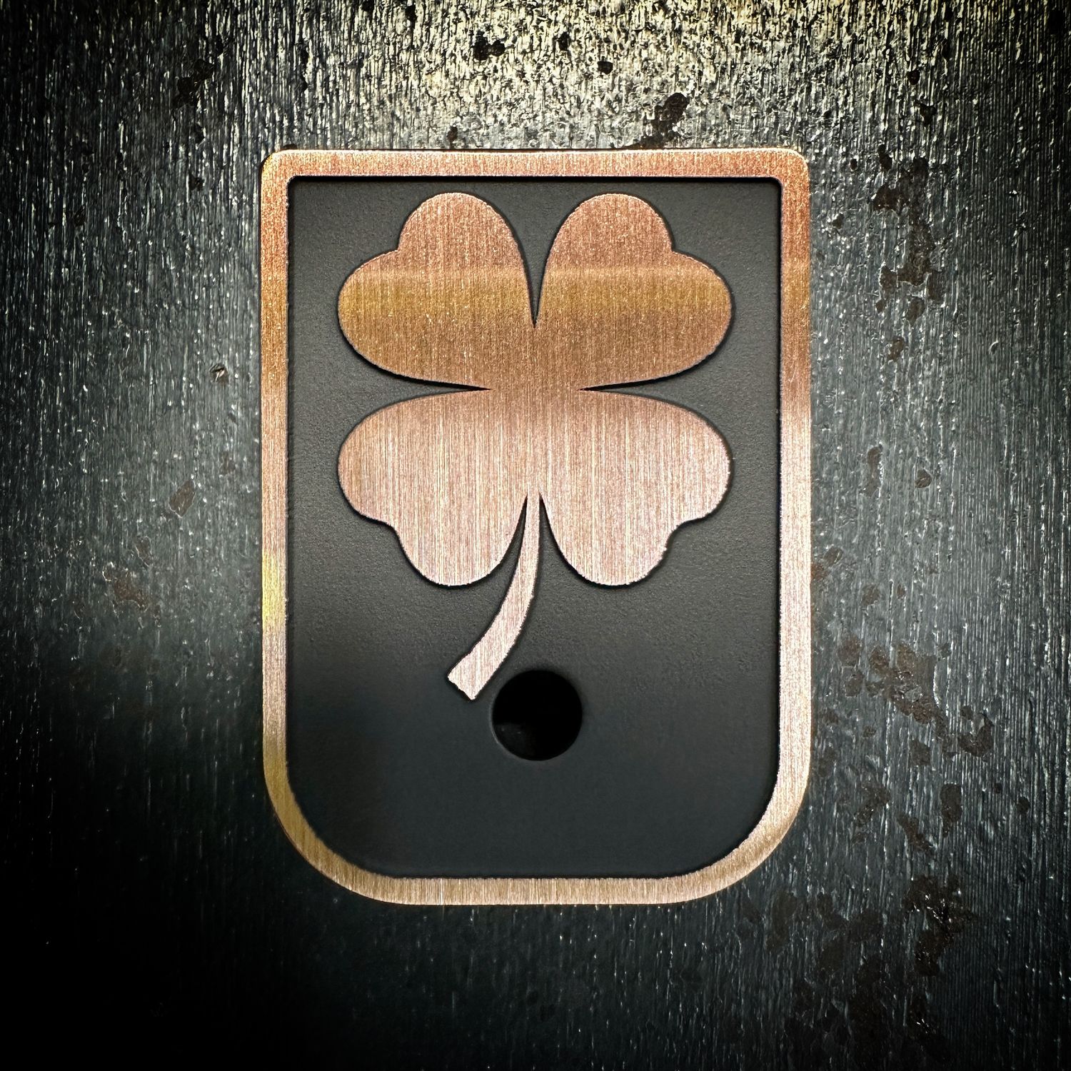 4 Leaf Clover Mag 3D - Copper - Cerakoted Deep Engraved Brushed