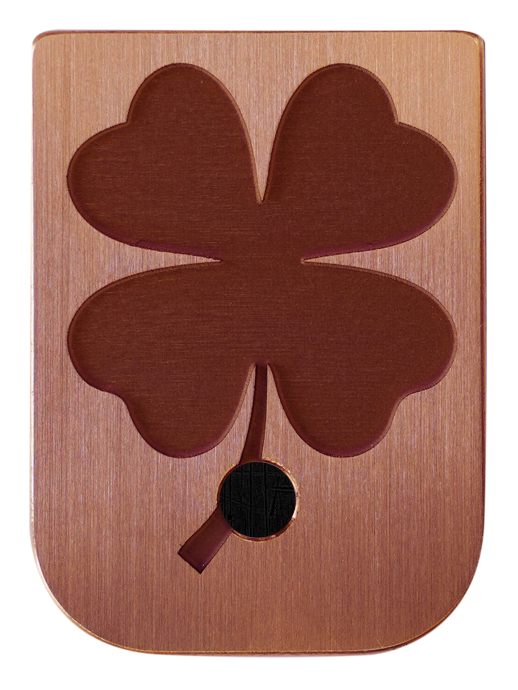 4 Leaf Clover Mag - Copper - Deep Engraved Brushed