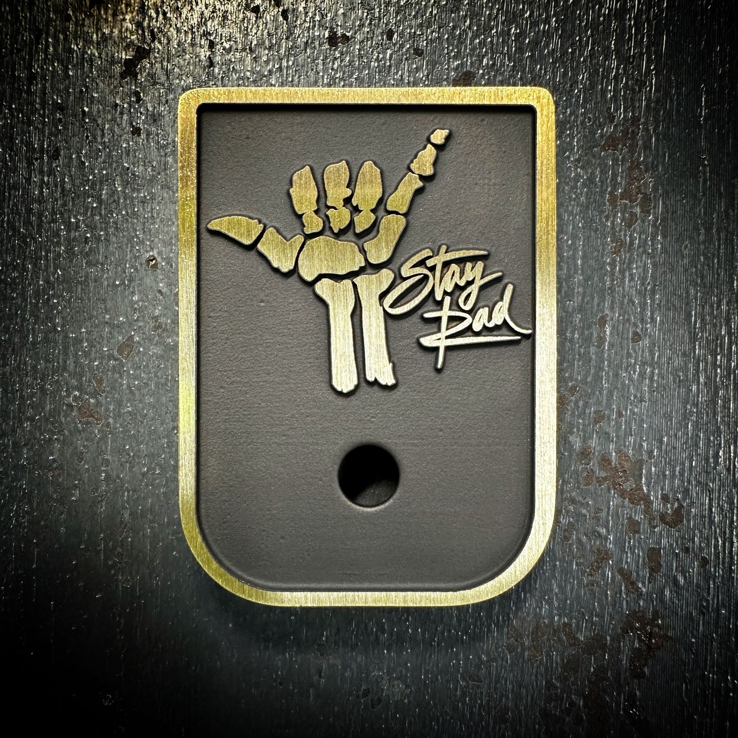 Stay Rad Mag 3D - Brass - Cerakoted Deep Engraved Brushed