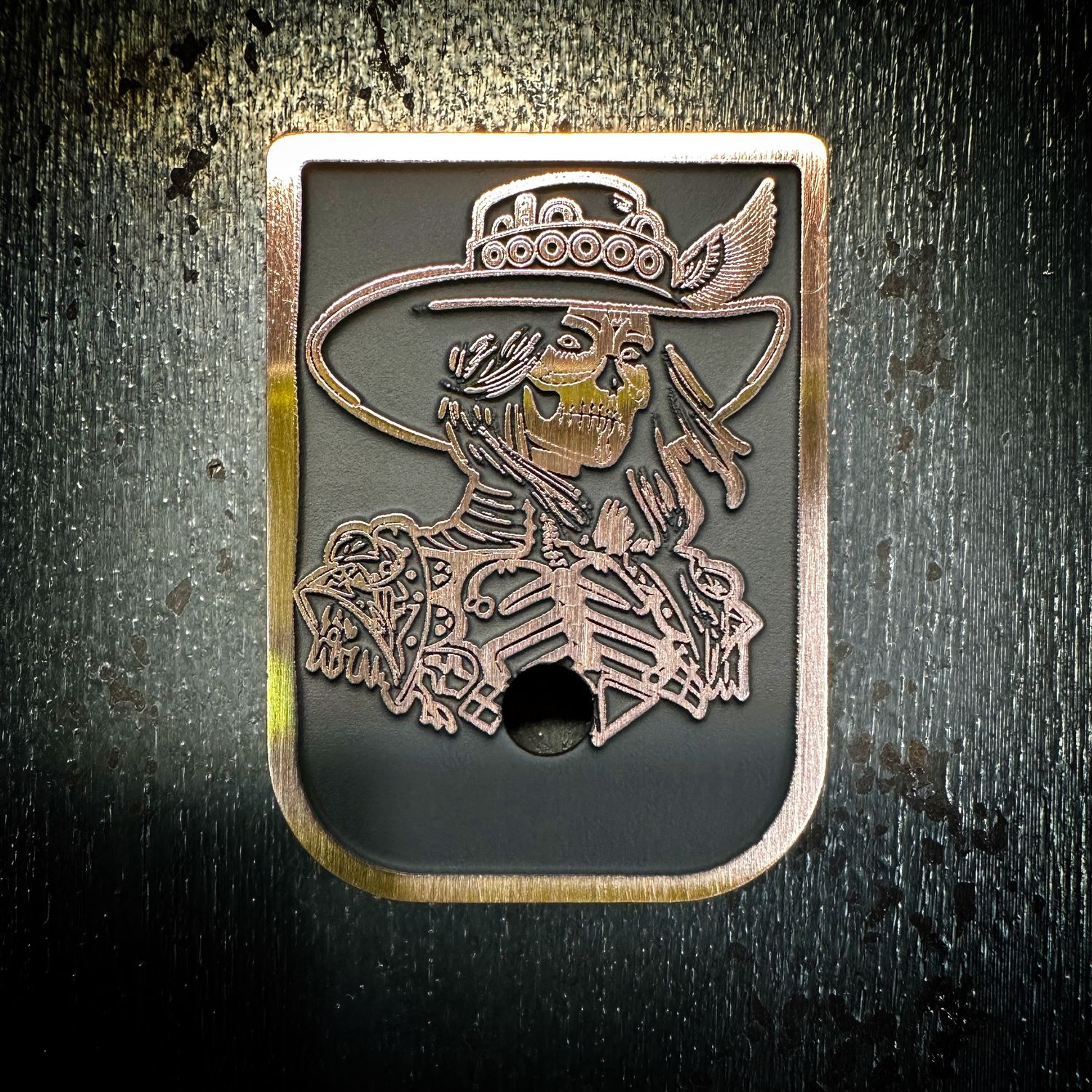 Day of the Dead Woman Mag 3D - Copper - Cerakoted Deep Engraved Brushed