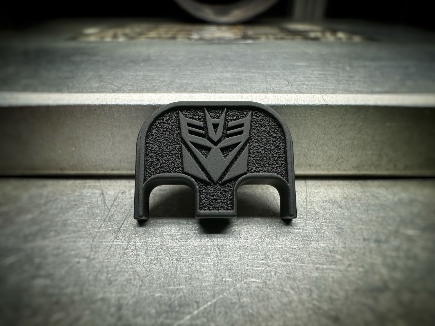 Decepticon 3D - Titanium - Cerakoted Deep Engraved Blackout