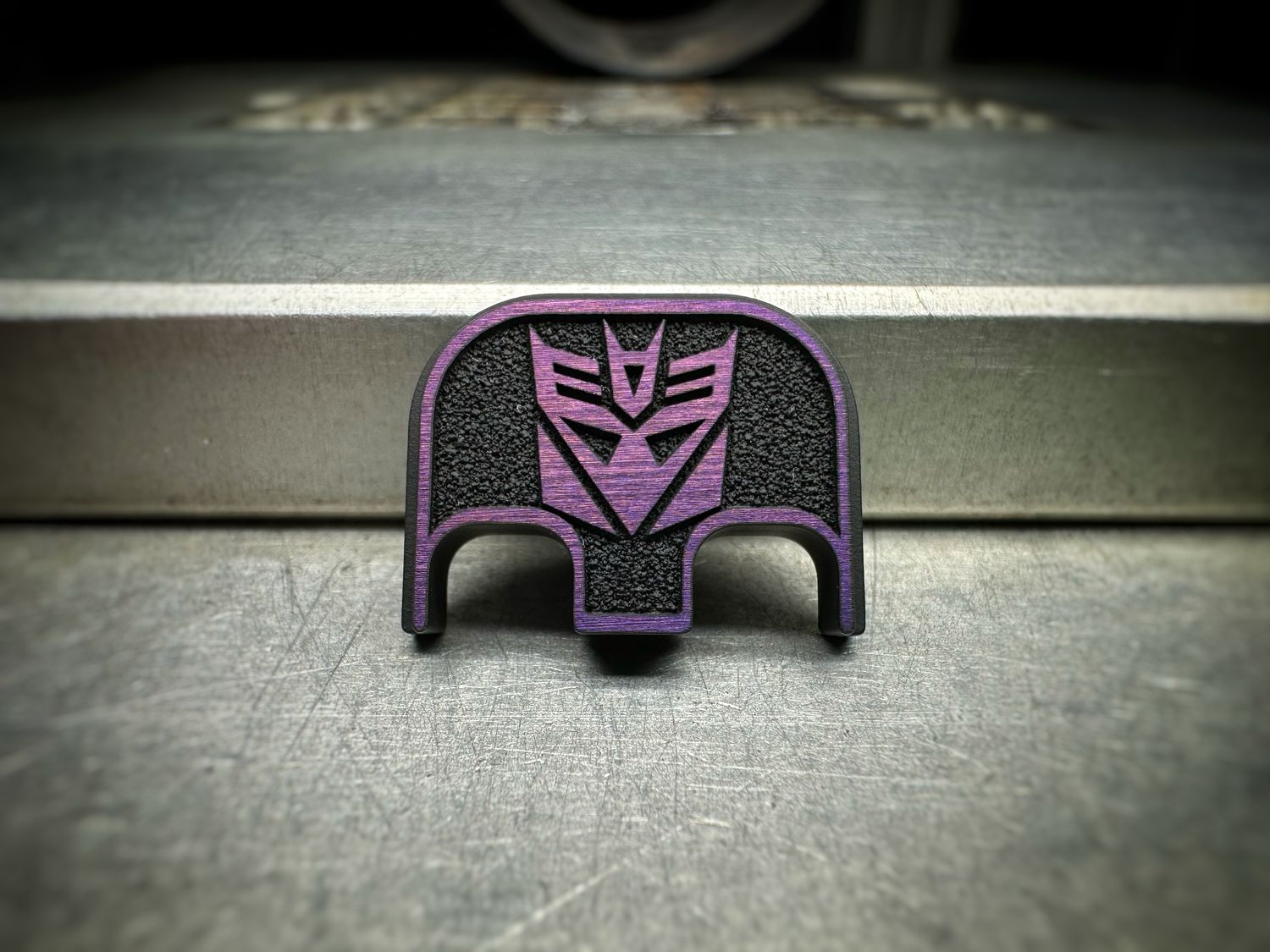 Decepticon 3D - Titanium - Cerakoted Deep Engraved Purple