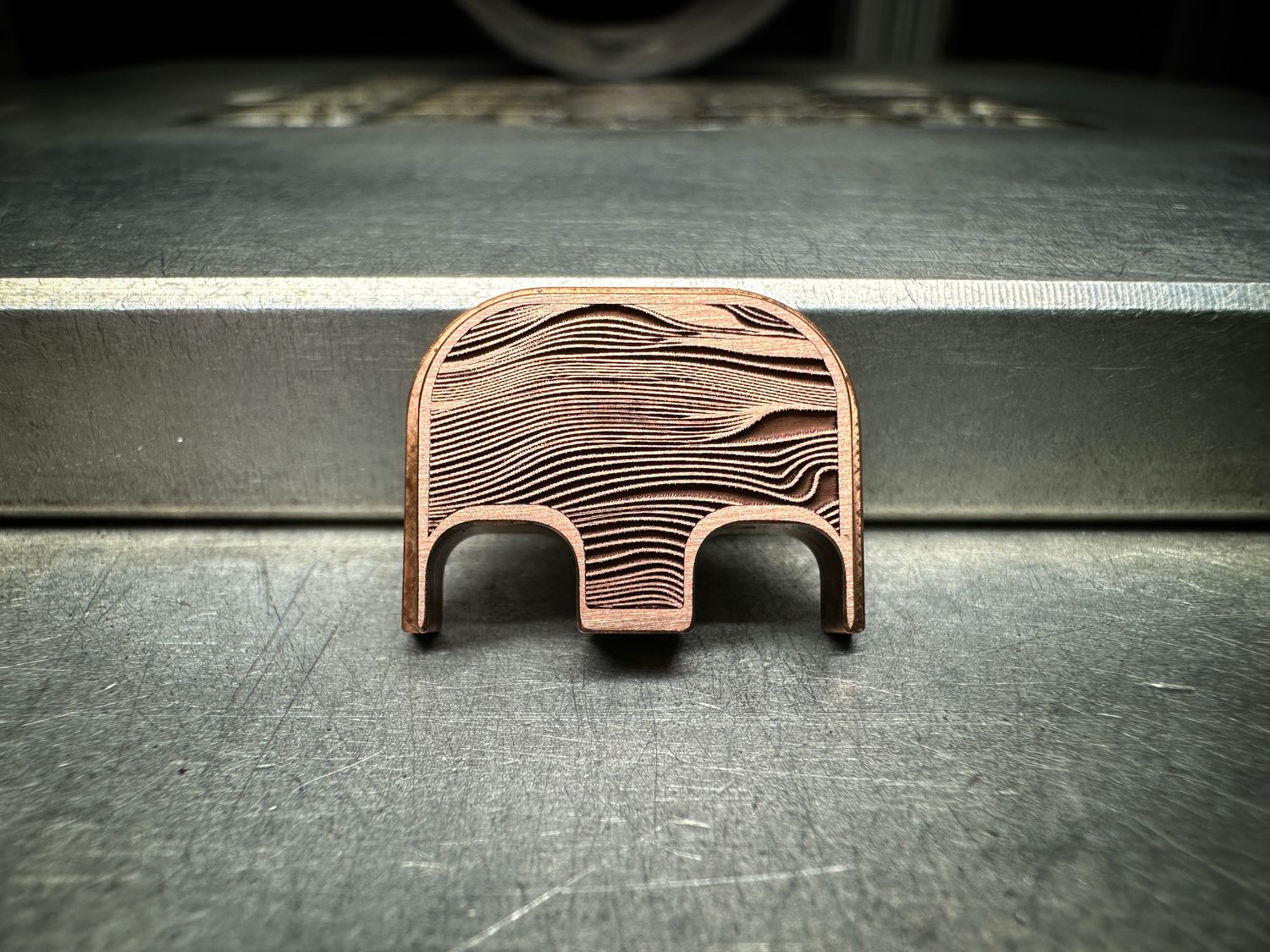 Fauxmascus 3D - Copper - Deep Engraved Brushed