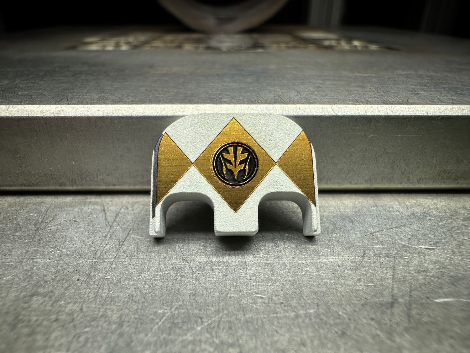 White Ranger - Titanium - Deep Engraved Full Color