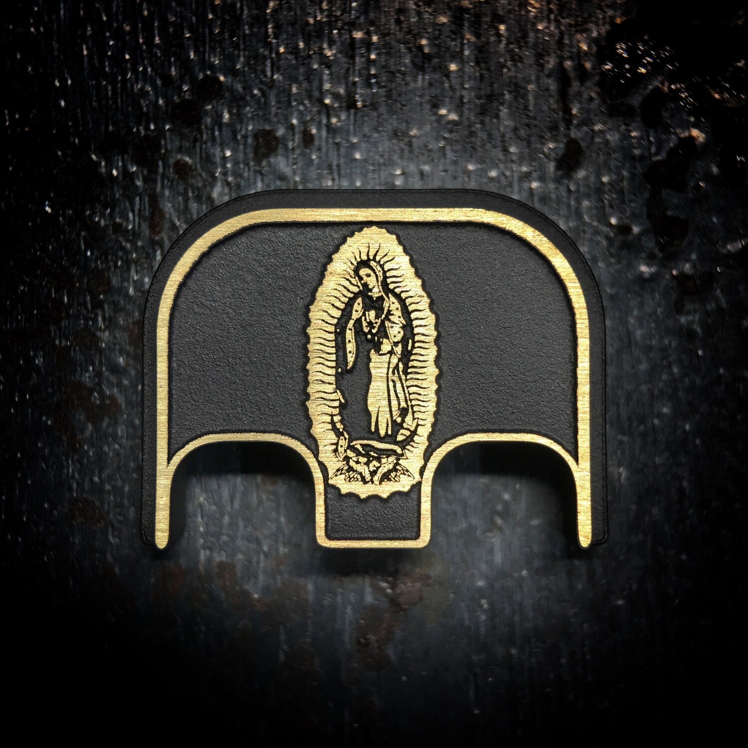 Virgin Mary 3D - Brass - Cerakoted Deep Engraved Brushed
