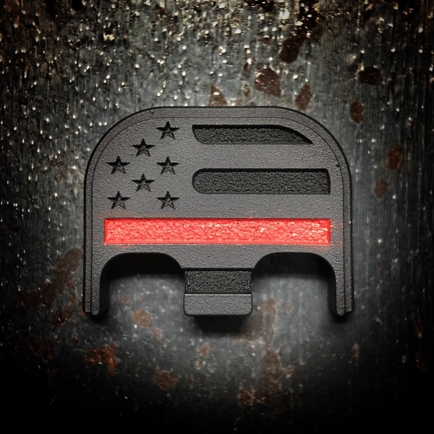 American Flag - Stainless Steel - Blackout TRL - Standard Size Only