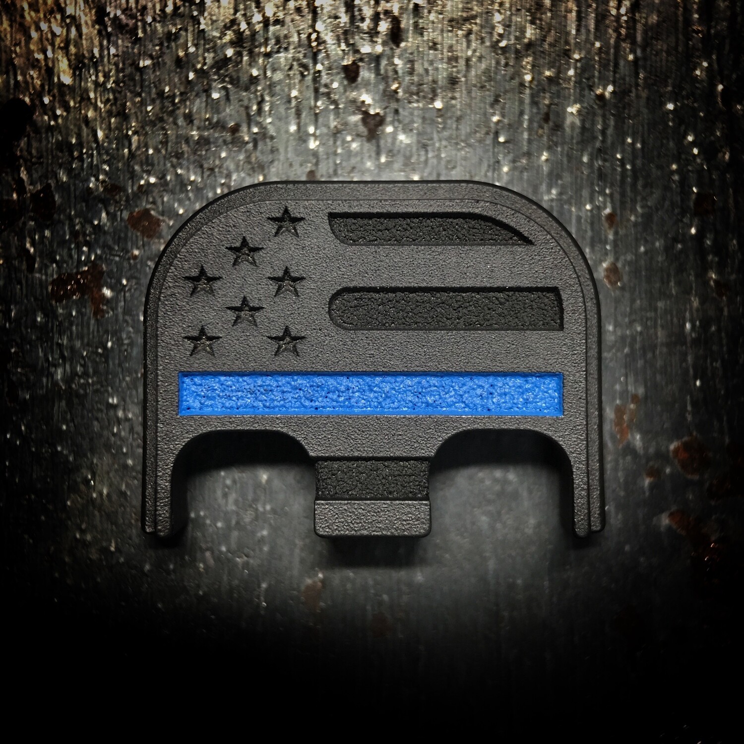 American Flag - Stainless Steel - Blackout TBL - Standard Size Only