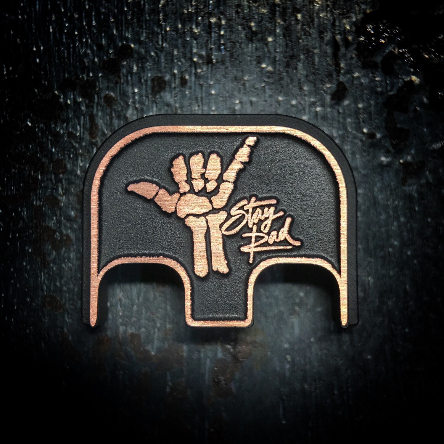 Stay Rad 3D - Copper - Cerakoted Deep Engraved Brushed