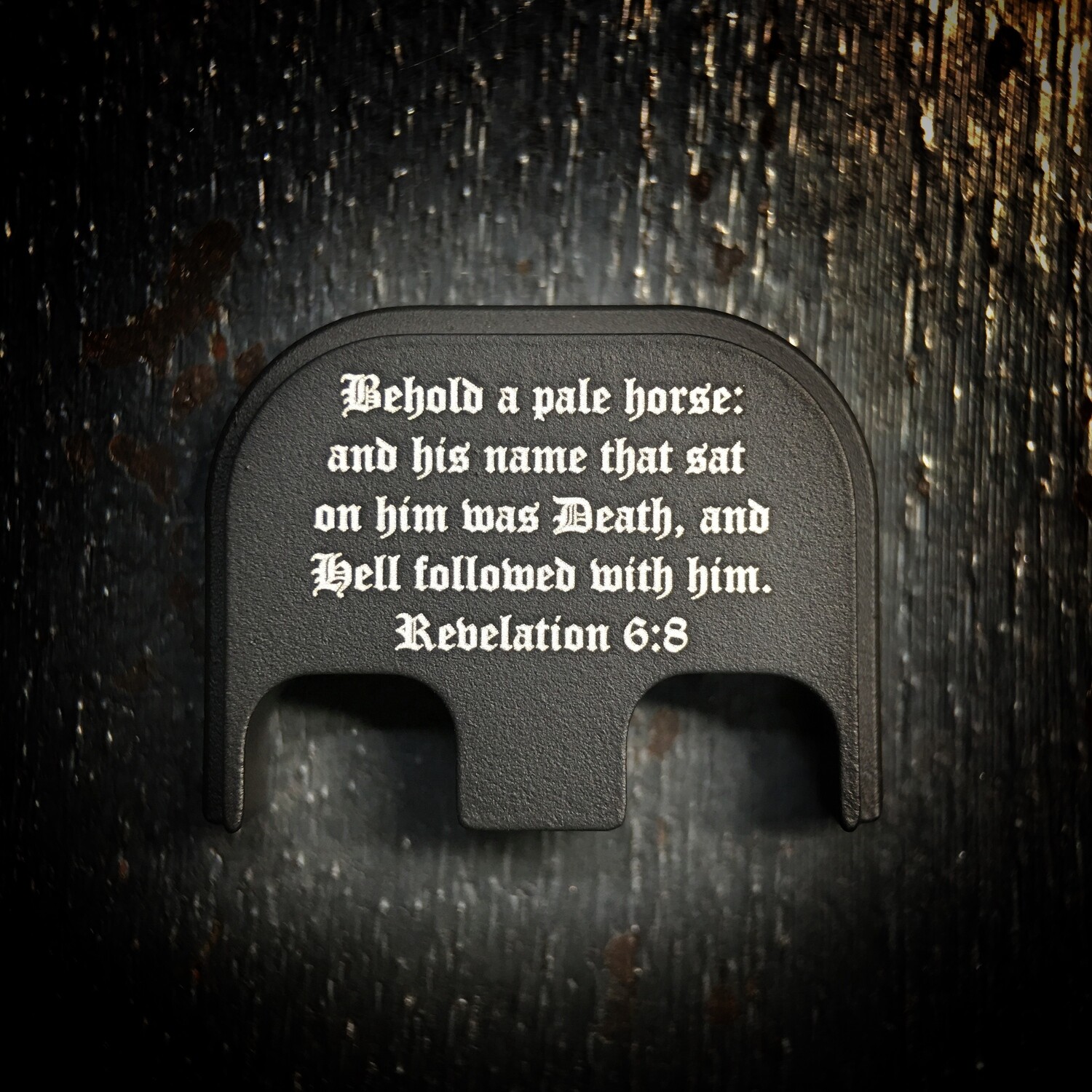 Revelation 6:8 - Stainless Steel - Black - Standard Size Only