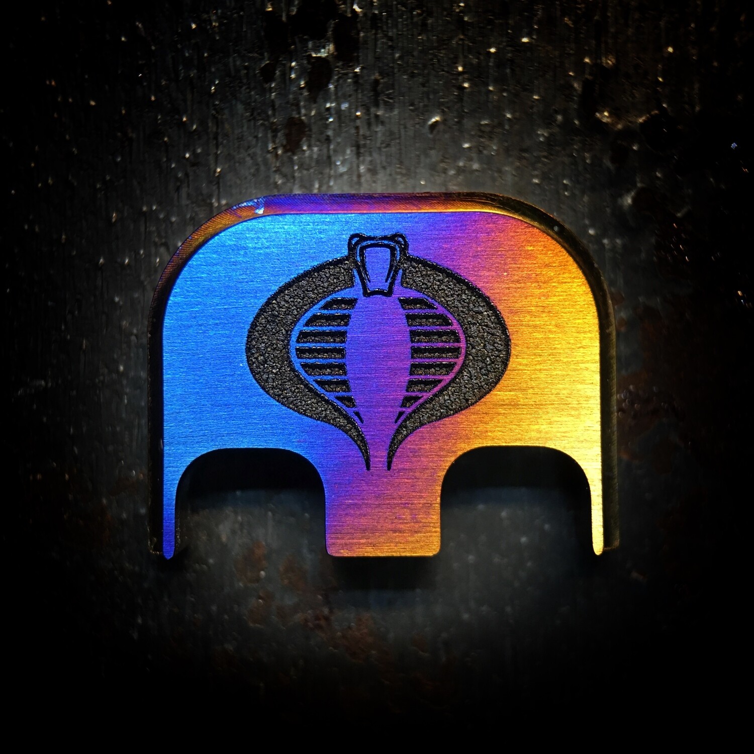 Cobra - Titanium - Deep Engraved Flame Anodized