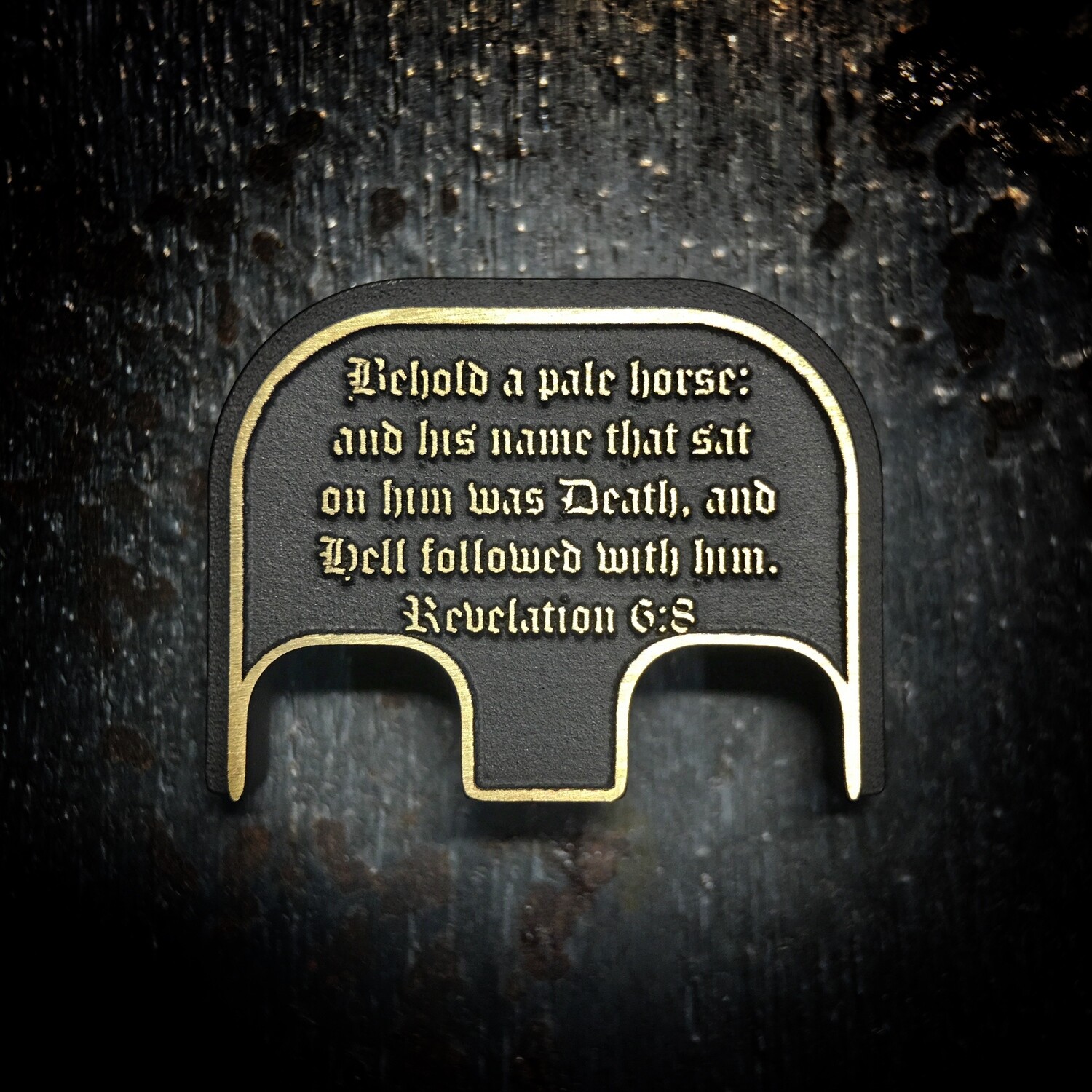 Revelation 6:8 3D - Brass - Cerakoted Deep Engraved Brushed