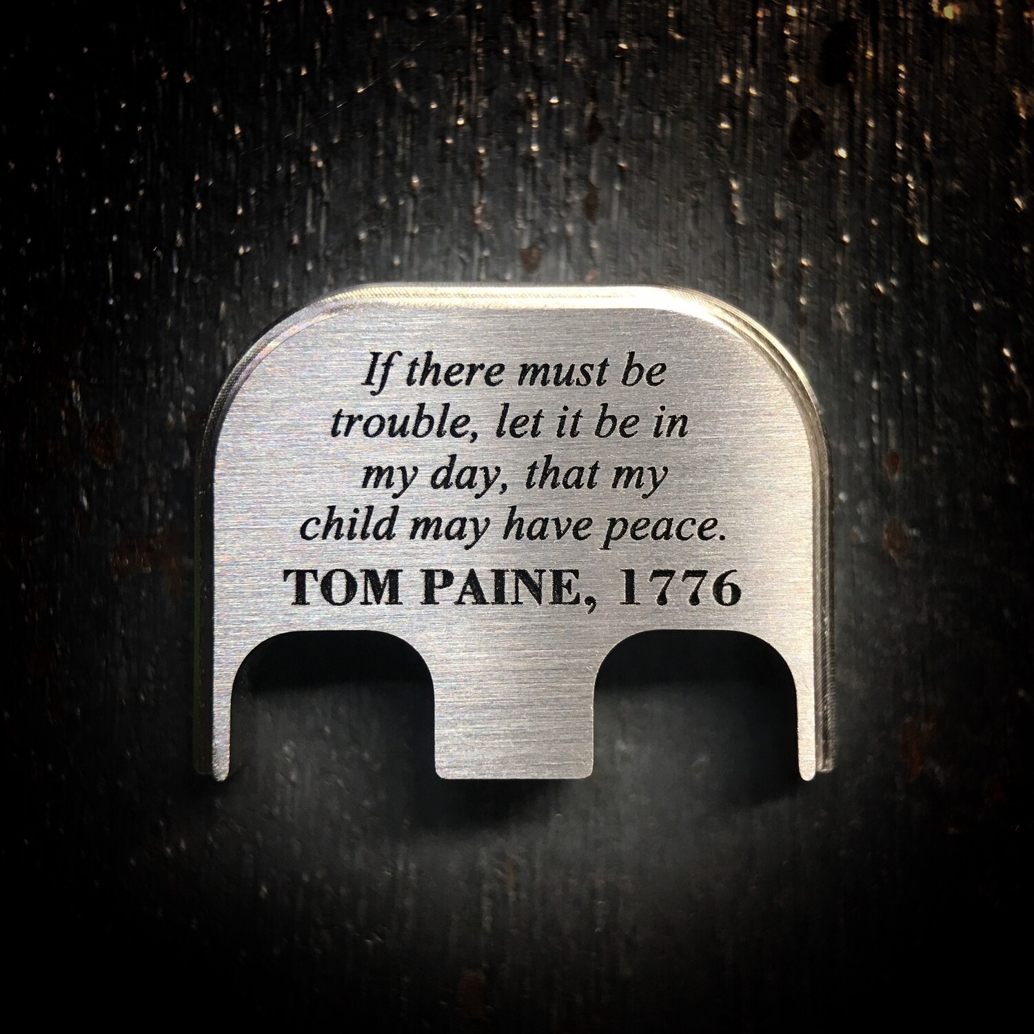 Tom Paine, 1776 - Titanium - Deep Engraved Brushed